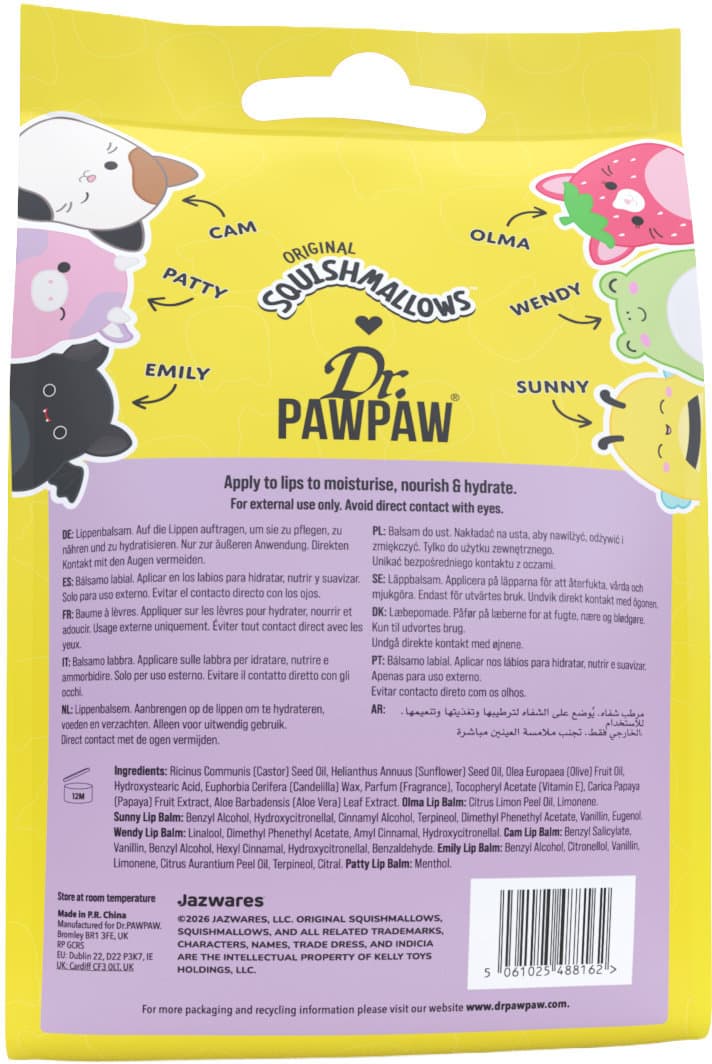 Dr.PAWPAW x Squishmallows Lip Balm Mystery Bag