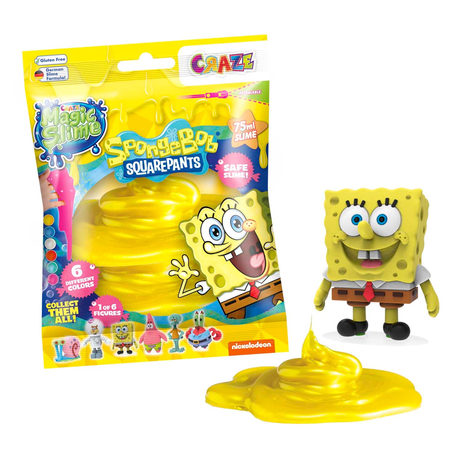 CRAZE Magic Slime Bag Surprise SpongeBob sortiert (Keine Auswahl möglich)
