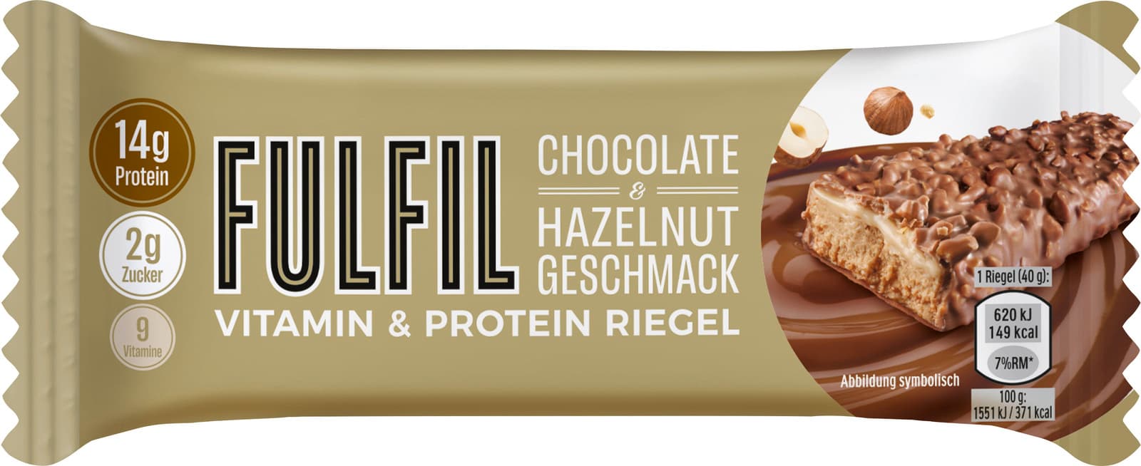 Fulfil Vitamin & Protein Riegel Chocolate & Hazelnut Geschmack