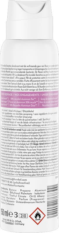 FA Deospray Fresh + Dry Invisible Sensitive