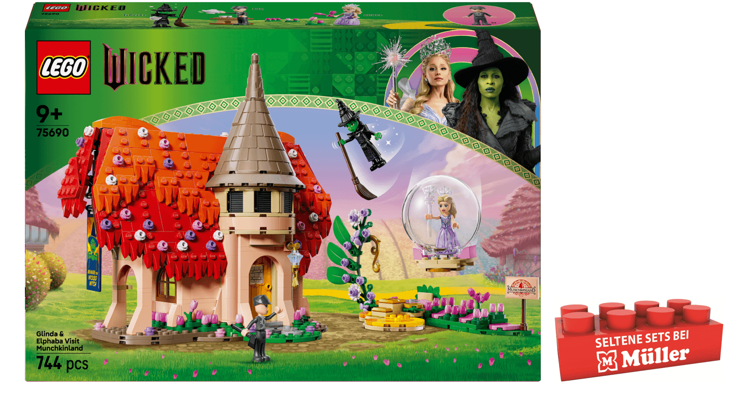 LEGO Wicked 75690 Glinda und Elphaba im Munchkinland Spielzeug