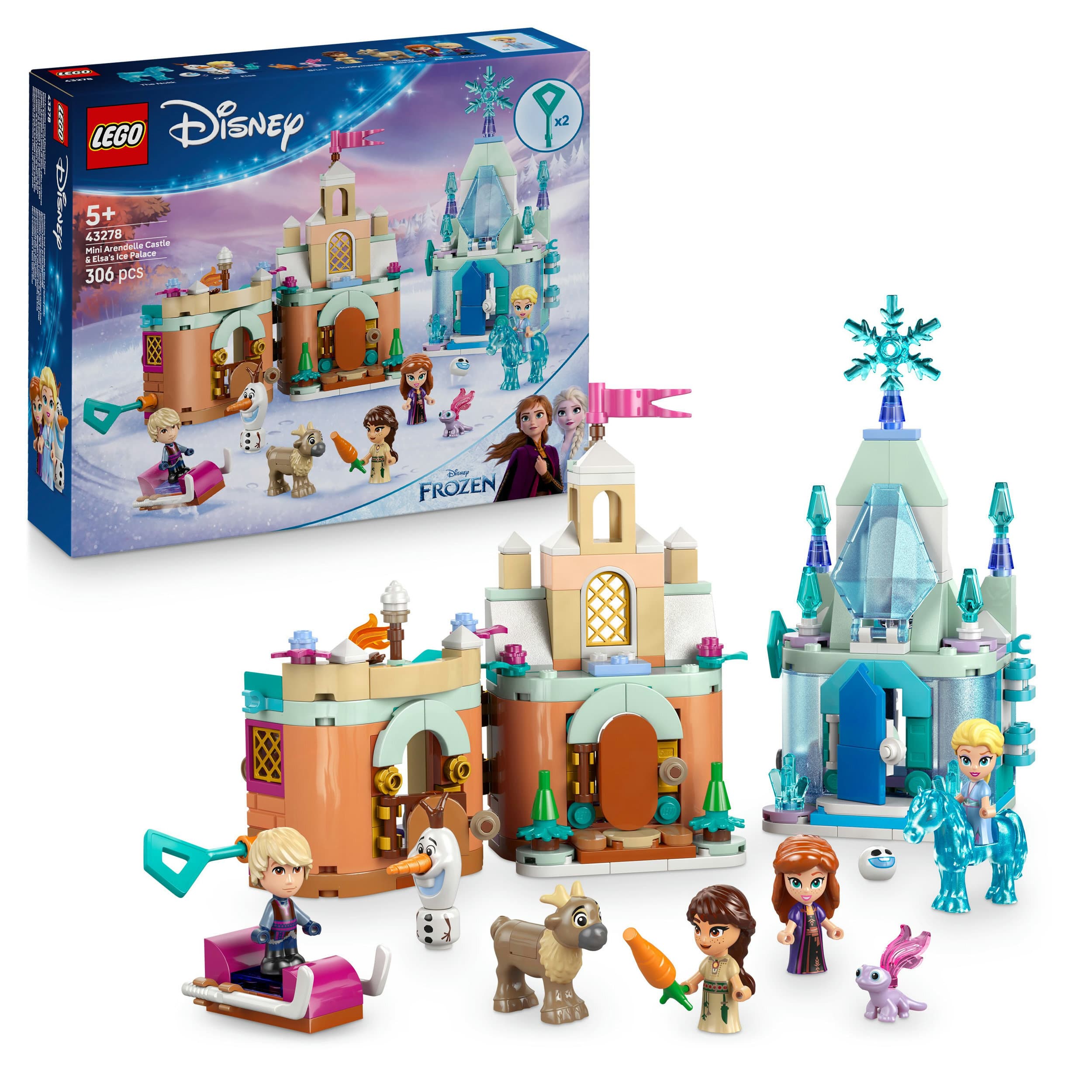 Produktbild LEGO ǀ Disney Frozen Schloss Arendelle und Elsas Eispalast Bauset 43278 8 von 9