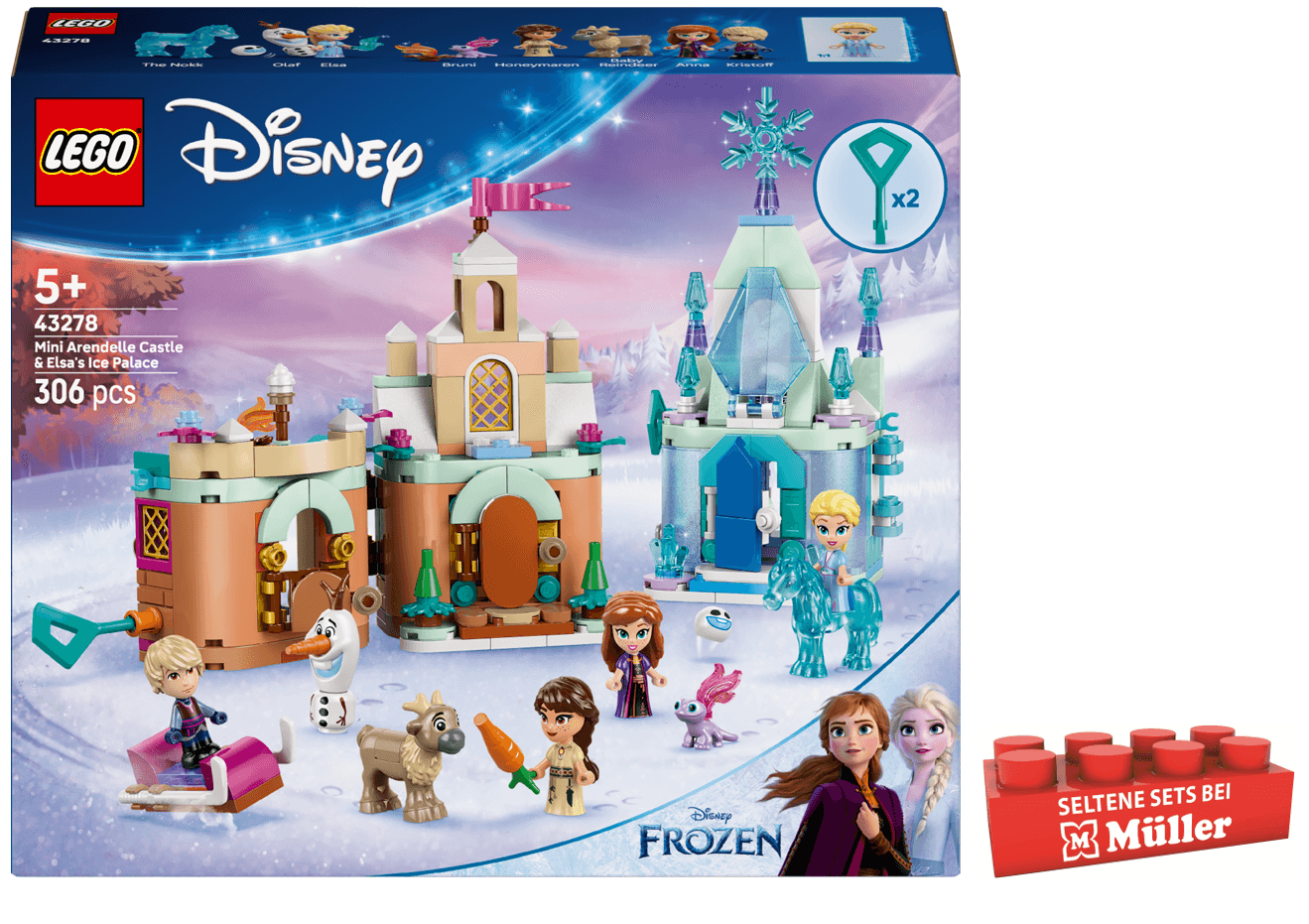 LEGO ǀ Disney Frozen Schloss Arendelle und Elsas Eispalast Bauset 43278