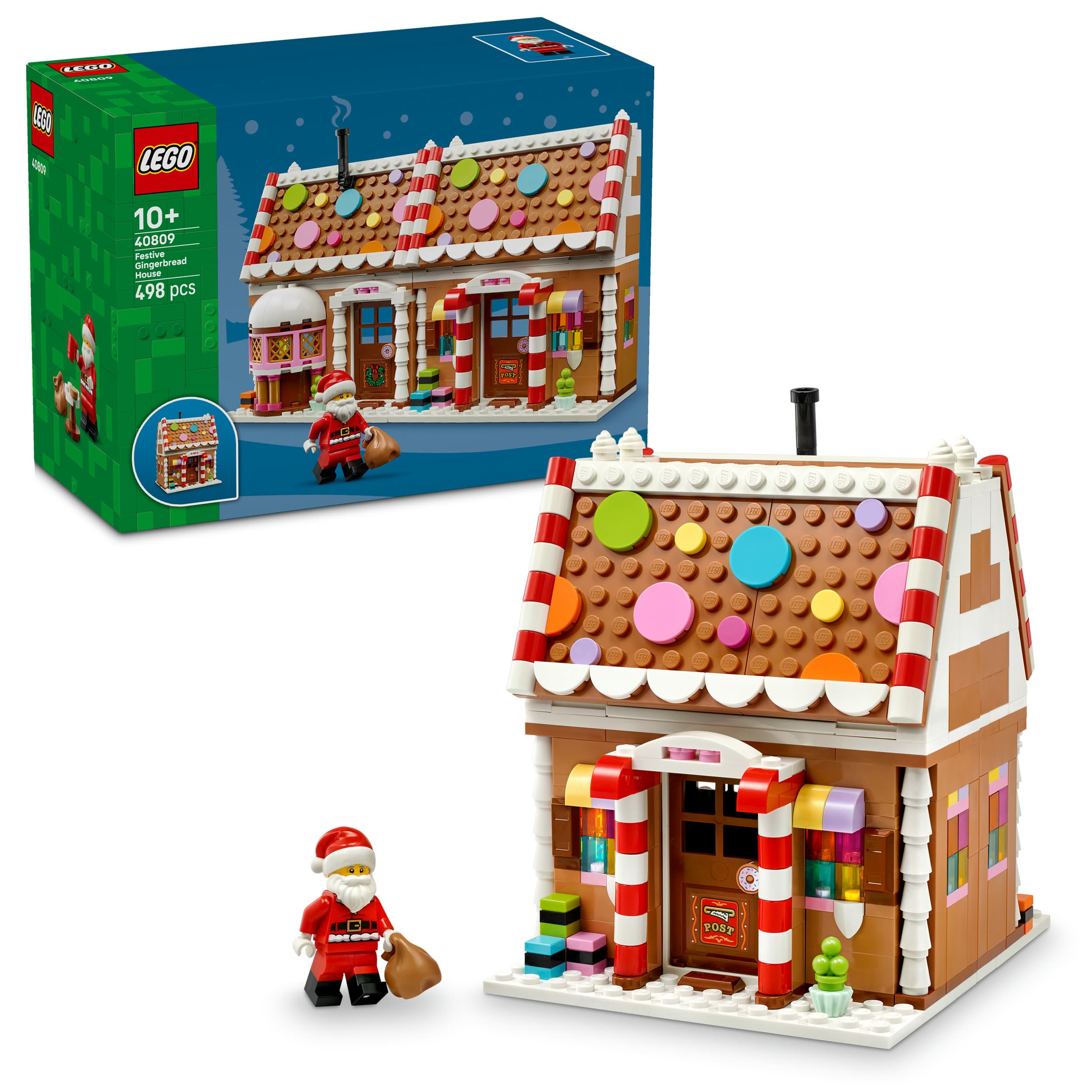 LEGO Weihnachtliches Lebkuchenhaus Modellbau Kinderspielzeug 40809