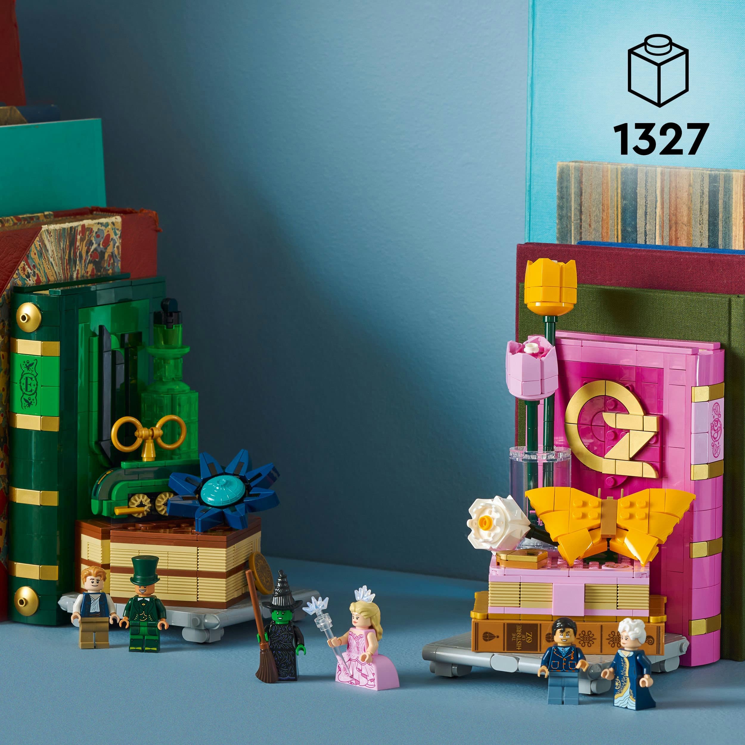 Produktbild LEGO Wicked 75691 Glinda und Elphaba Bücherstützen, Spielzeug zum Bauen 3 von 10