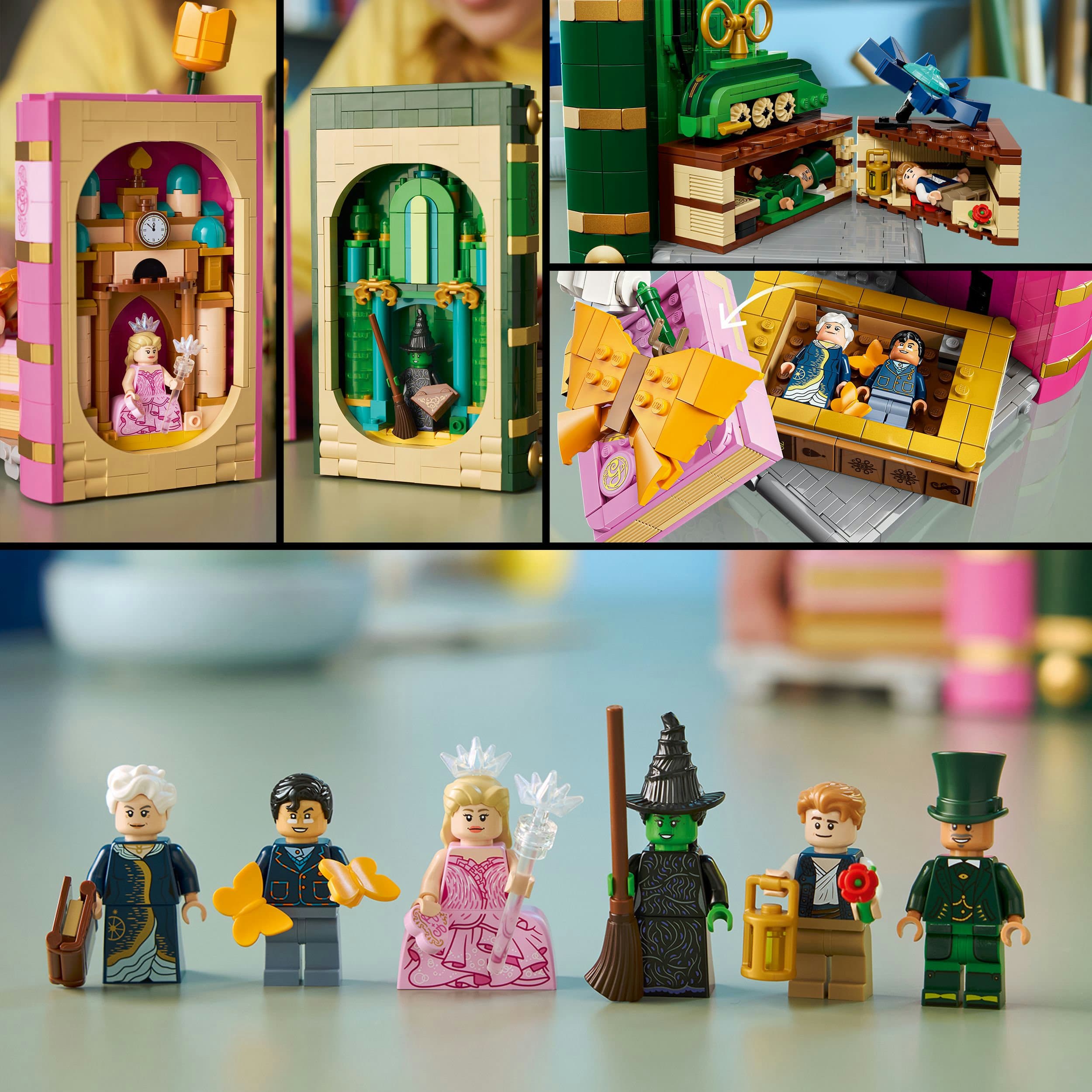 Produktbild LEGO Wicked 75691 Glinda und Elphaba Bücherstützen, Spielzeug zum Bauen 6 von 10