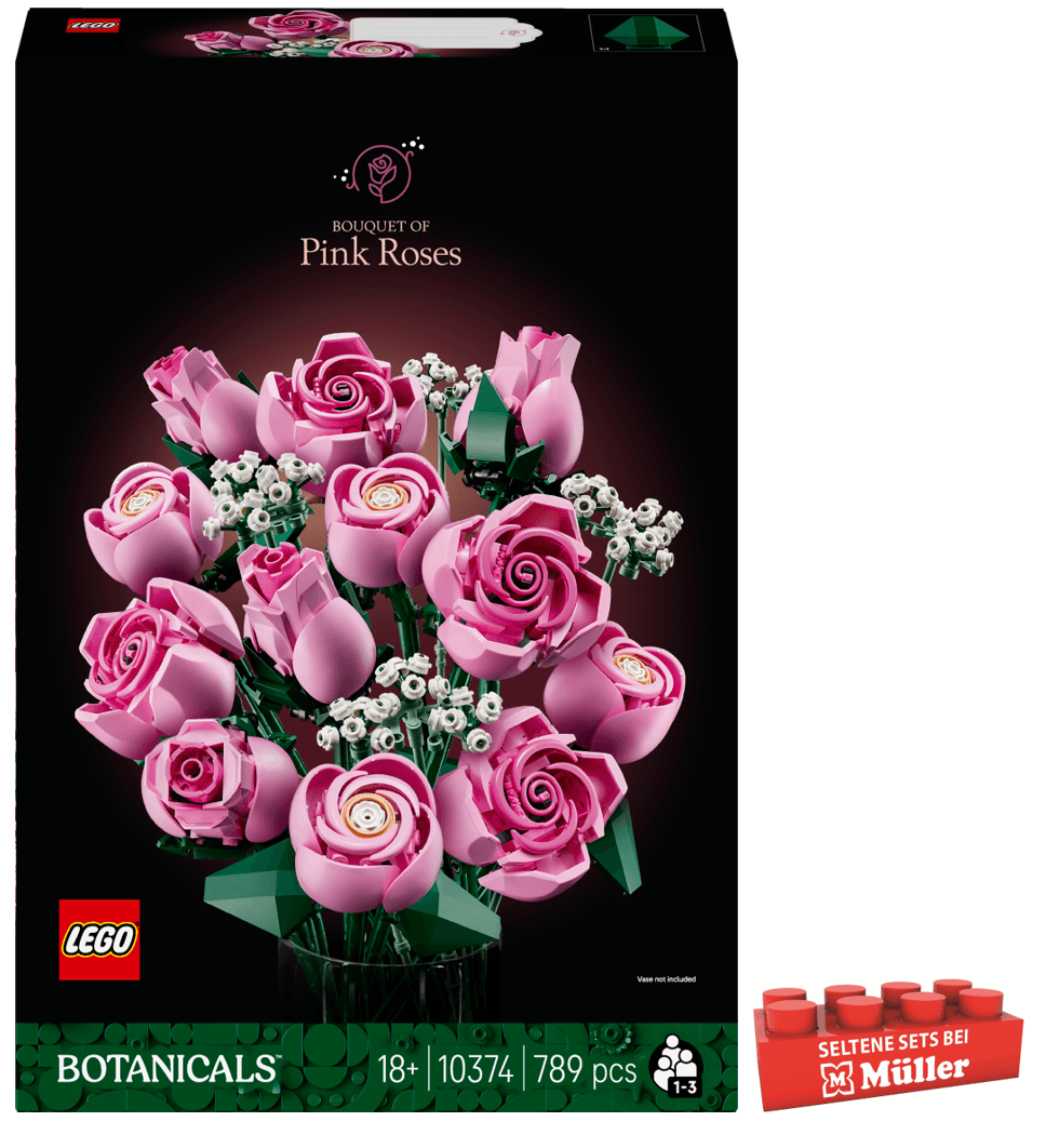 LEGO Botanicals 10374 Rosa Rosenstrauß, Modellbau für Erwachsene