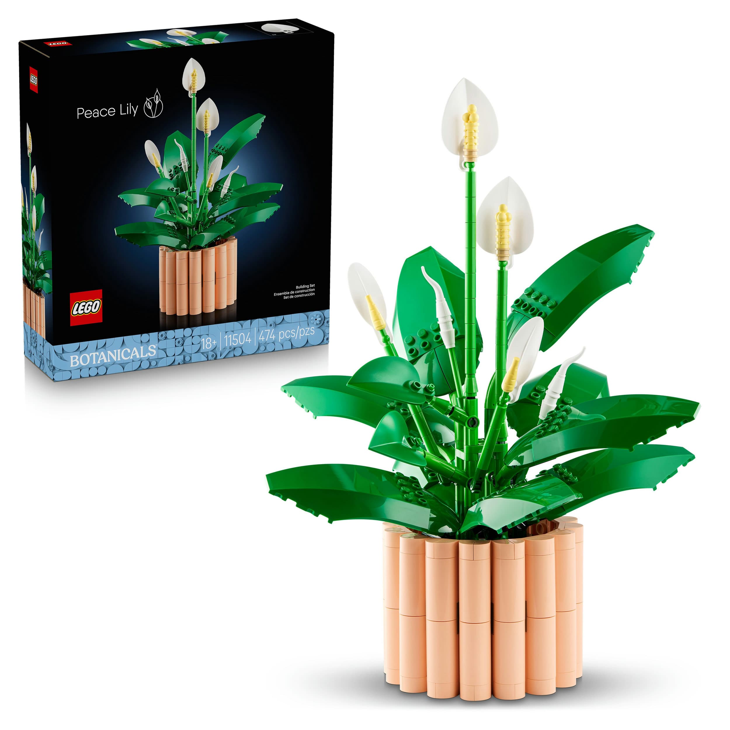 LEGO Botanicals 11504 Friedenslilie, Kunstblumen, DIY Deko Pflanzen