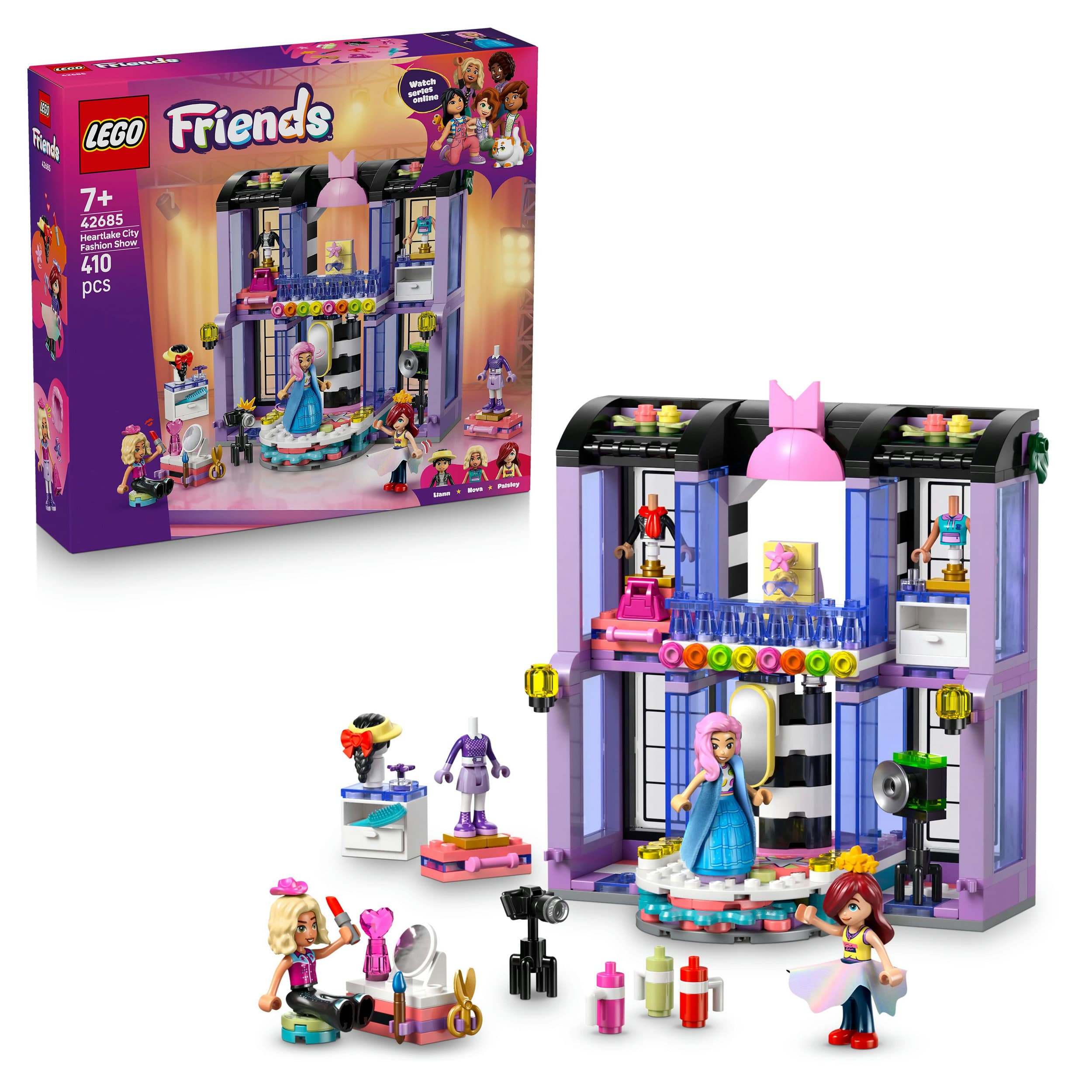 LEGO Friends 42685 Modeschau in Heartlake City, Spielzeug mit Puppen