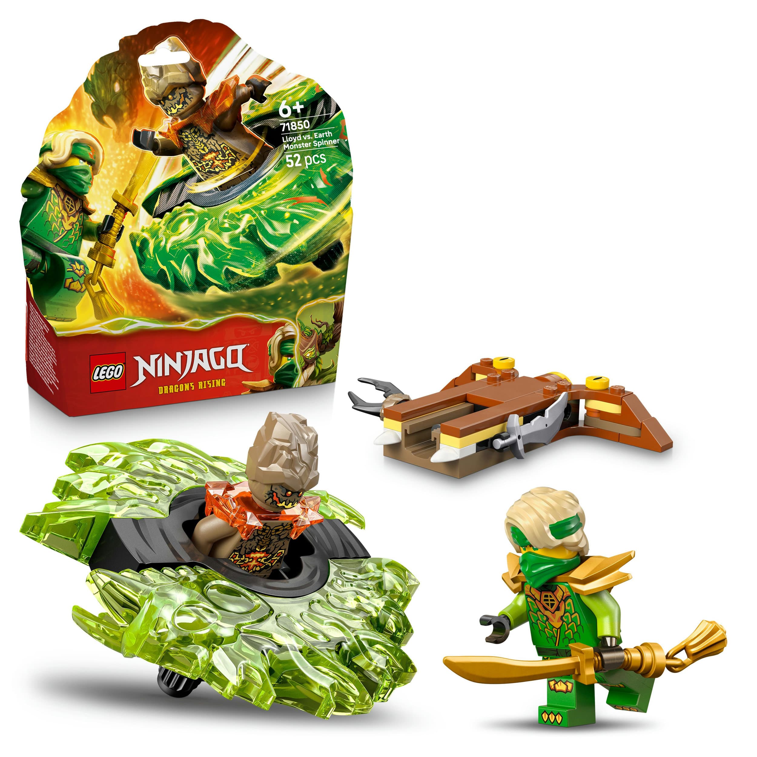 LEGO NINJAGO 71850 Lloyd vs. Erdmonster-Spinner, Spielzeug ab 6 Jahren