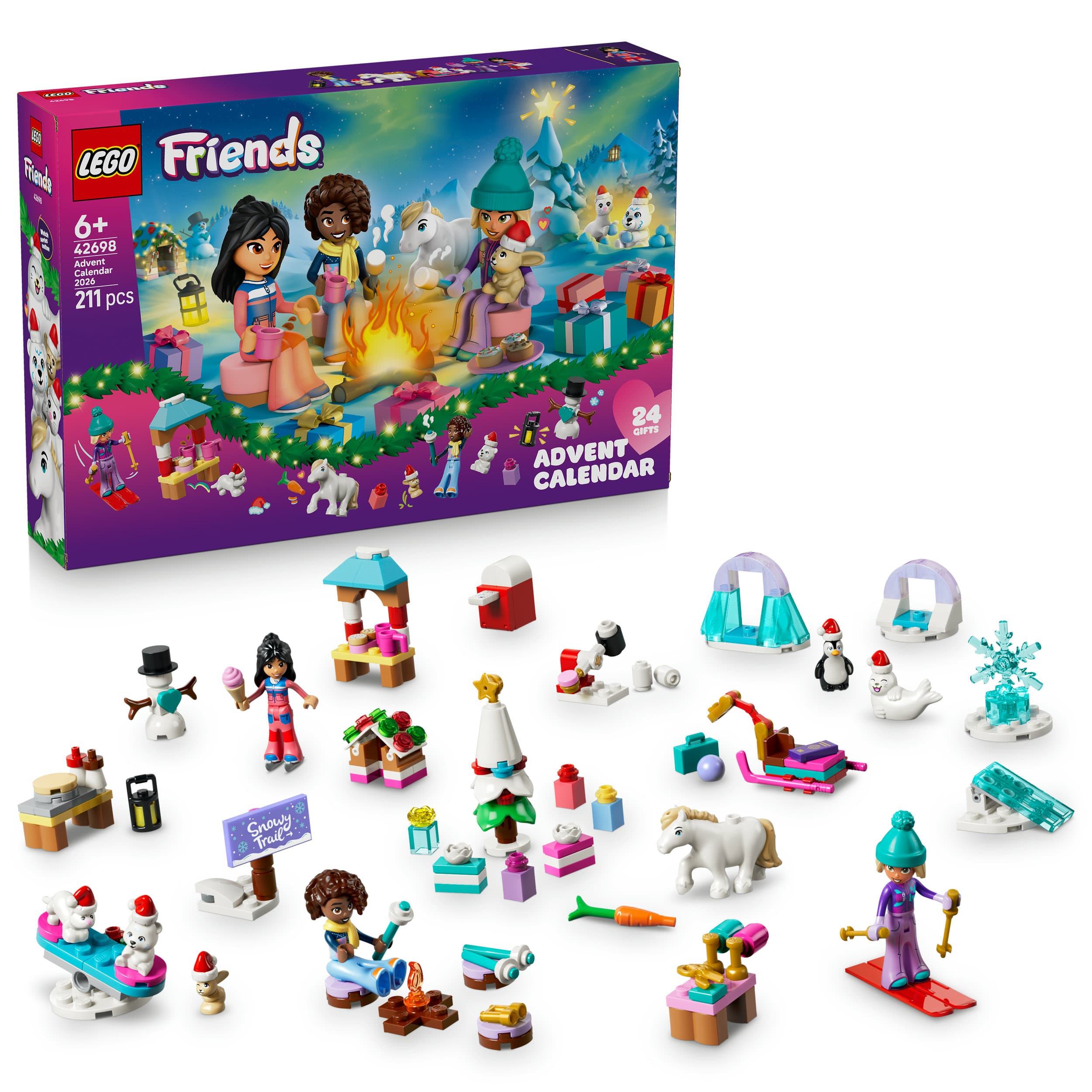 LEGO Friends Adventskalender 2026 Weihnachtsspielzeug ab 6 Jahren 42698