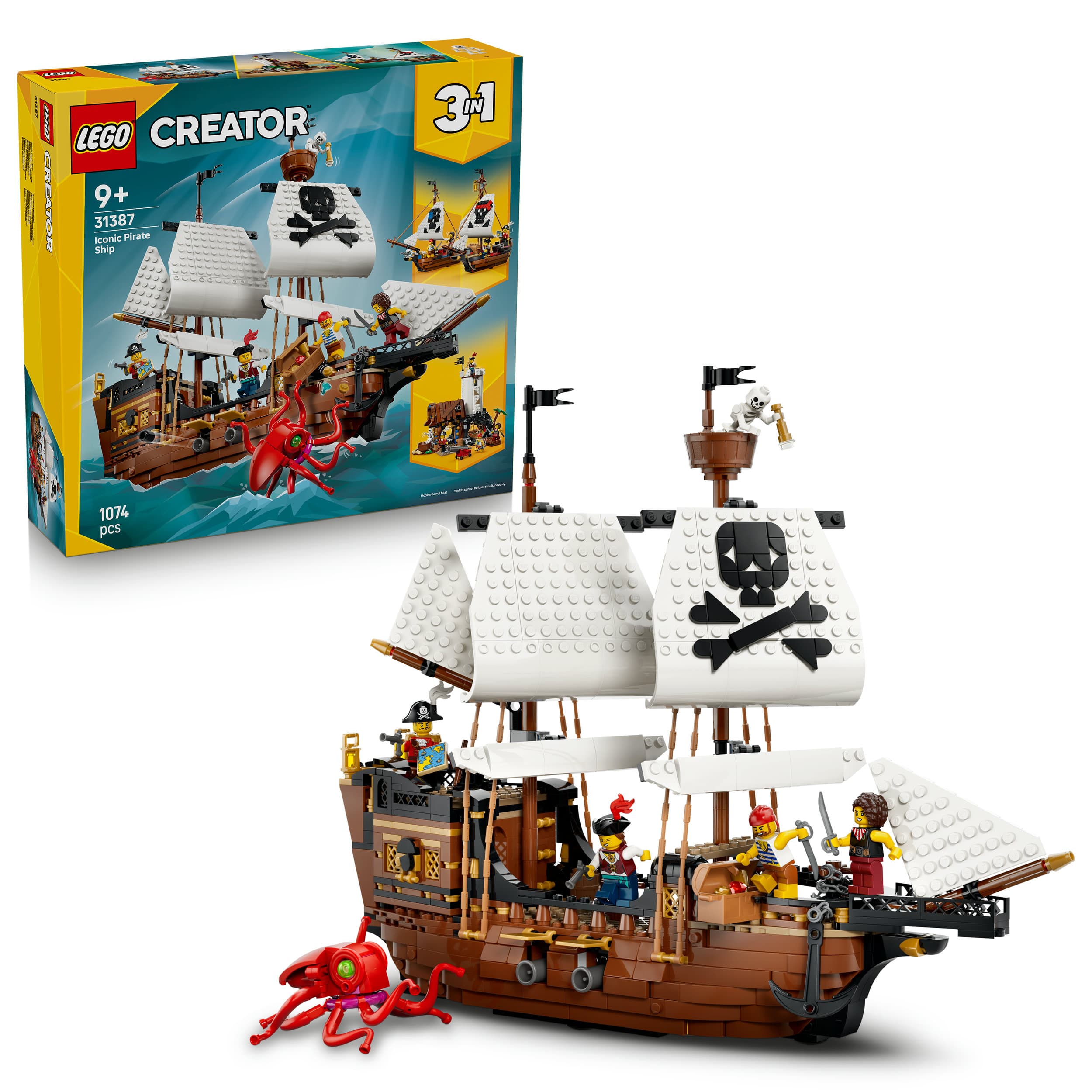 LEGO Creator 31387 Legendäres Piratenschiff, Spielzeug ab 9 Jahren