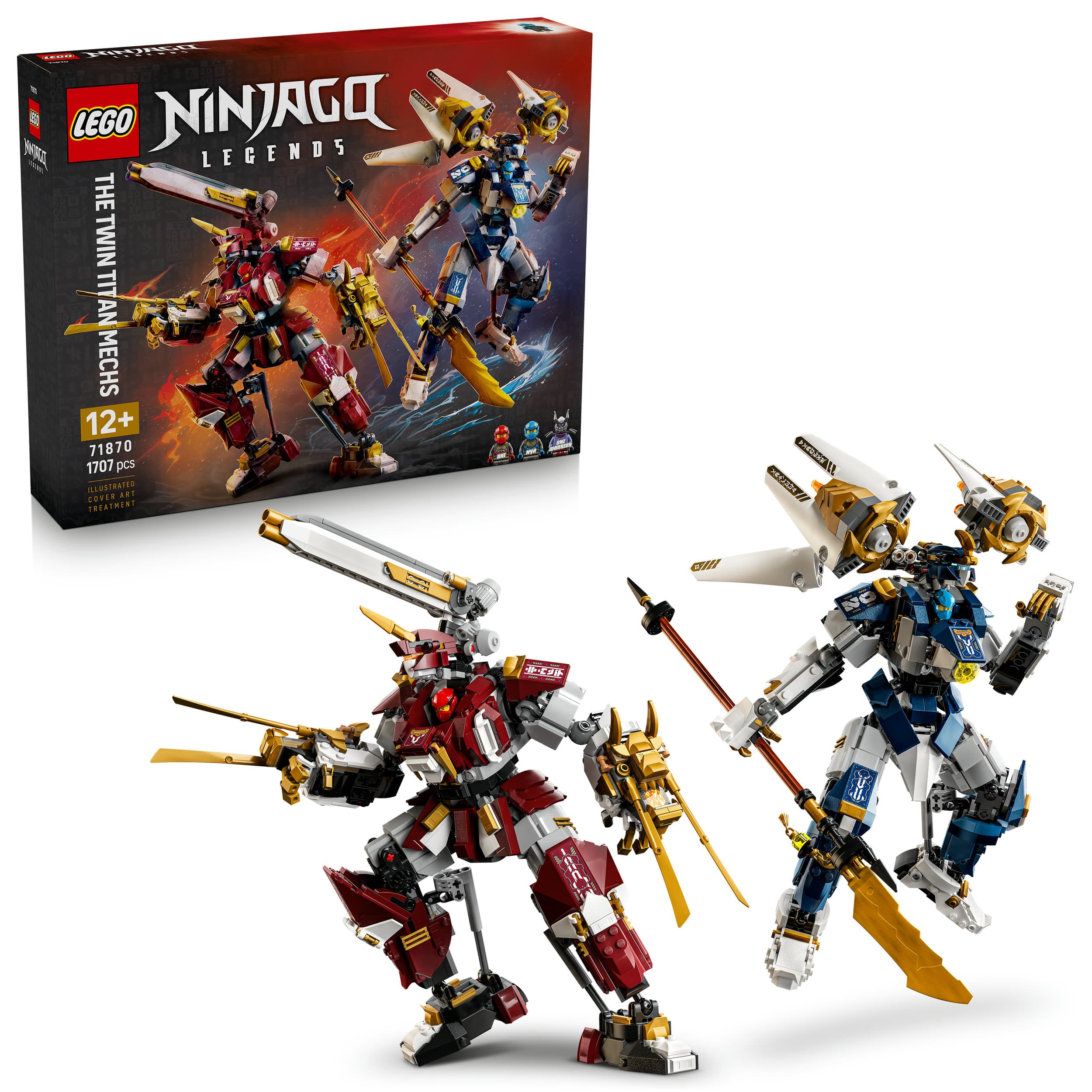 LEGO NINJAGO 71870 Die Zwillings-Titanmechs, Actionfiguren zum Bauen, Spielen und Ausstellen