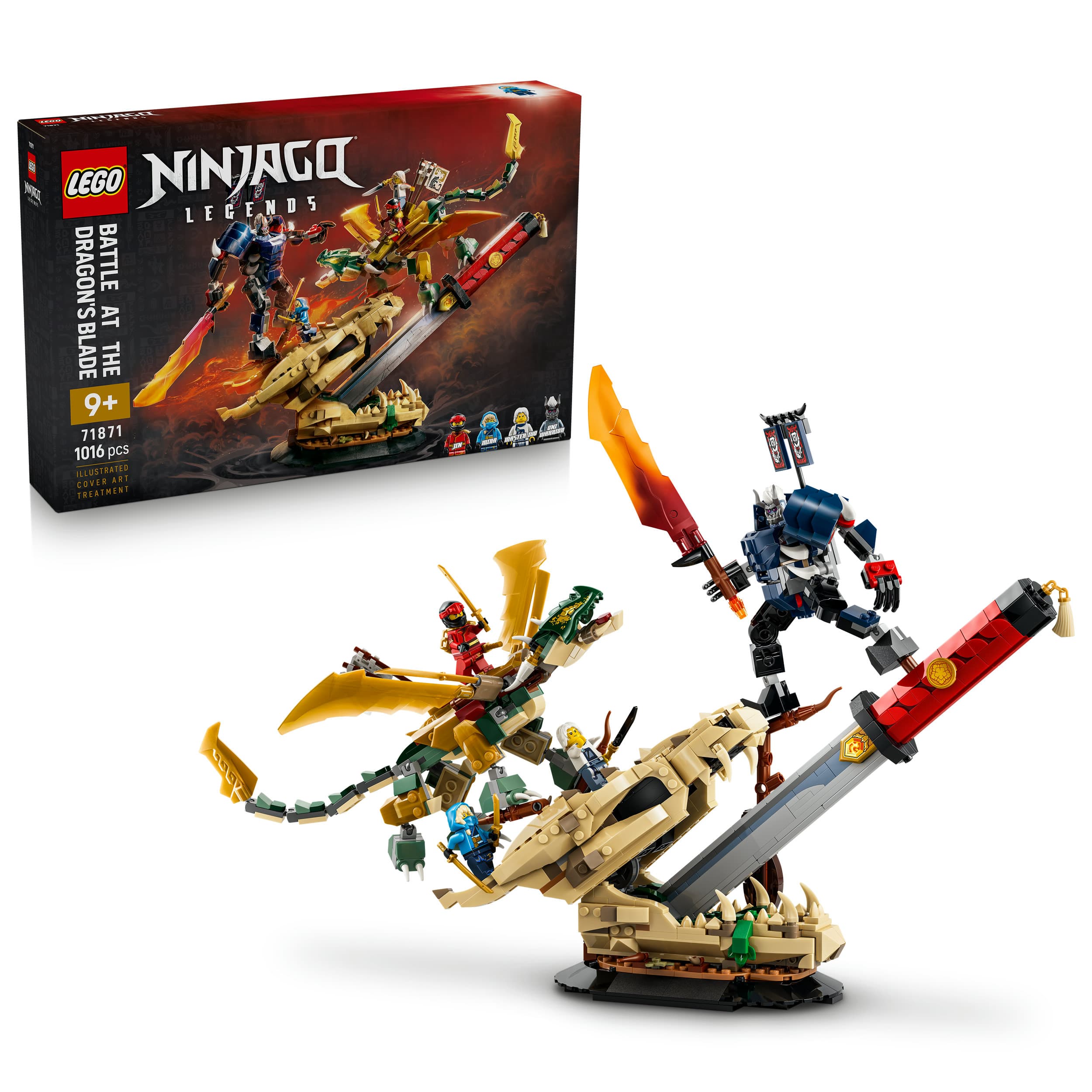 LEGO NINJAGO 71871 Showdown auf der Drachenklinge, Bauset mit Actionfigur für Kinder ab 9 Jahren