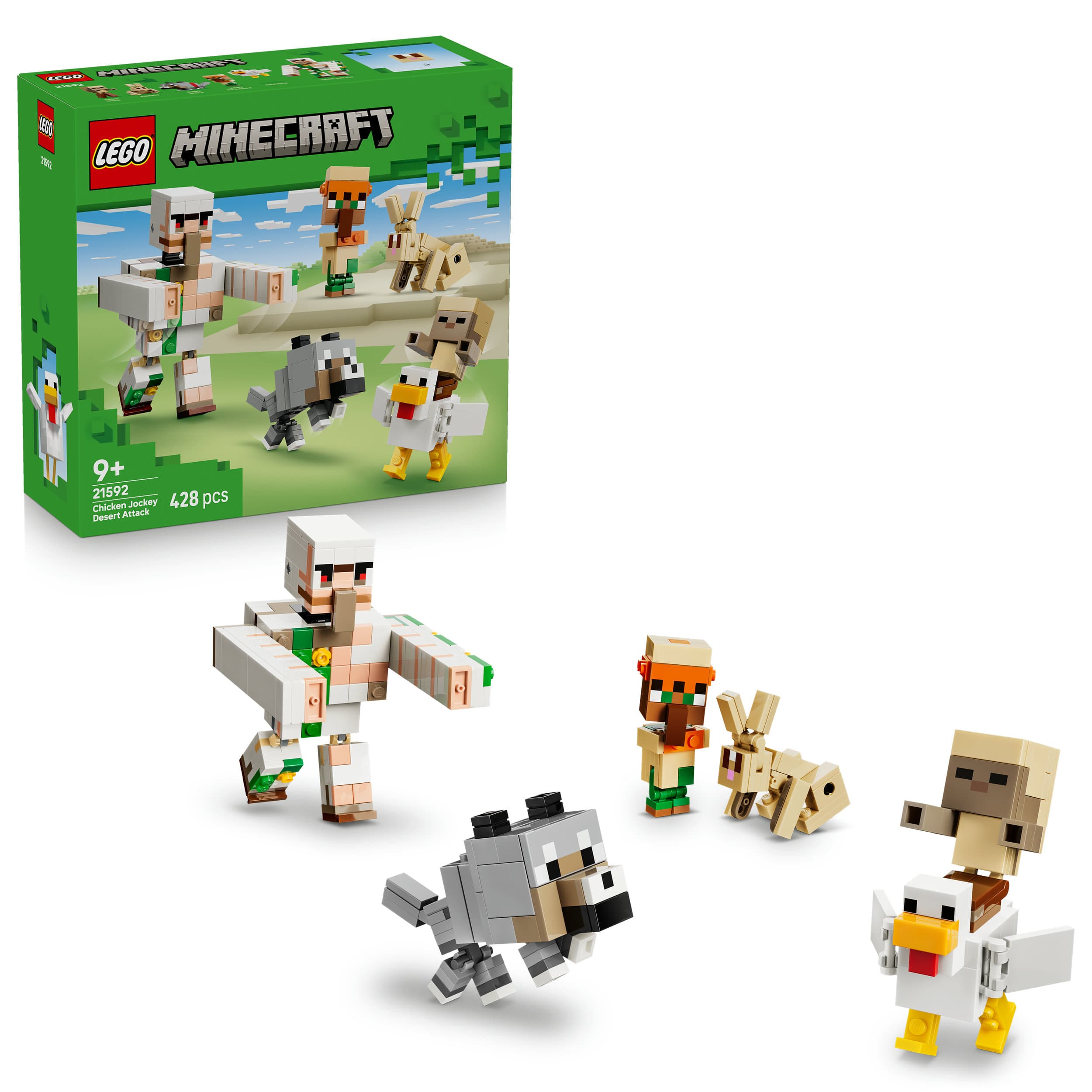 LEGO Minecraft 21592 Angriff des Hühnerreiters in der Wüste, Modellbau
