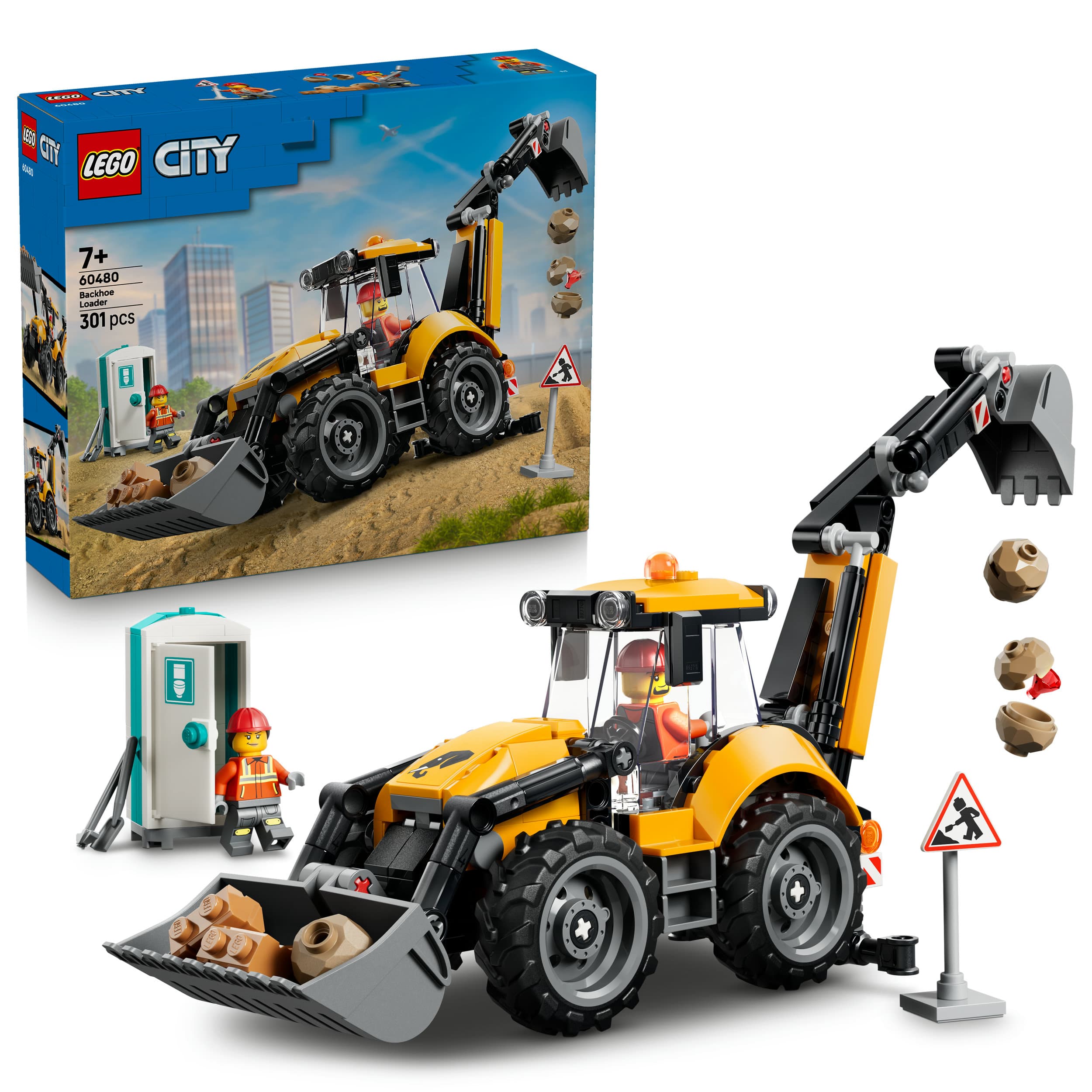 LEGO City 60480 Gelber Baggerlader 