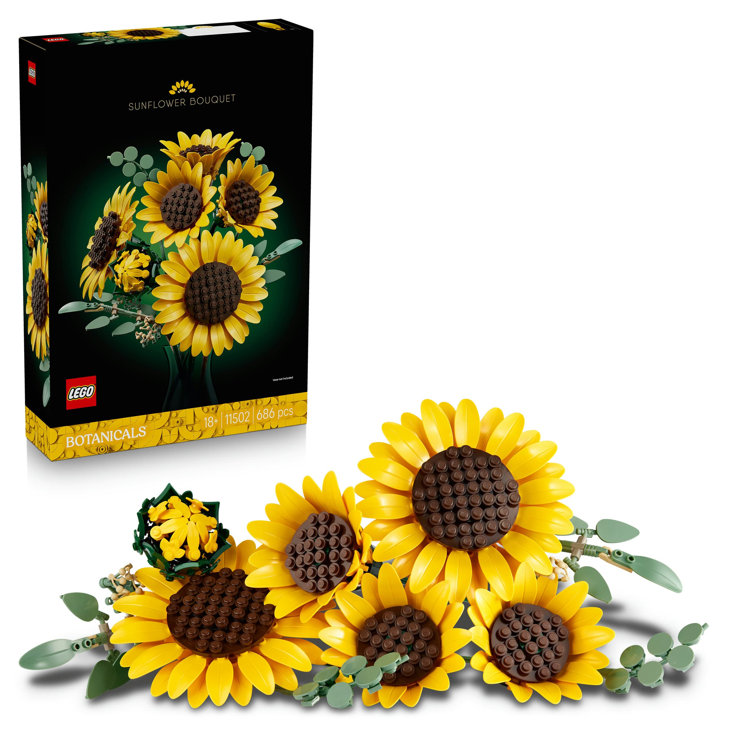 LEGO Botanicals 11502 Sonnenblumen, 3D Puzzle mit Kunstblume