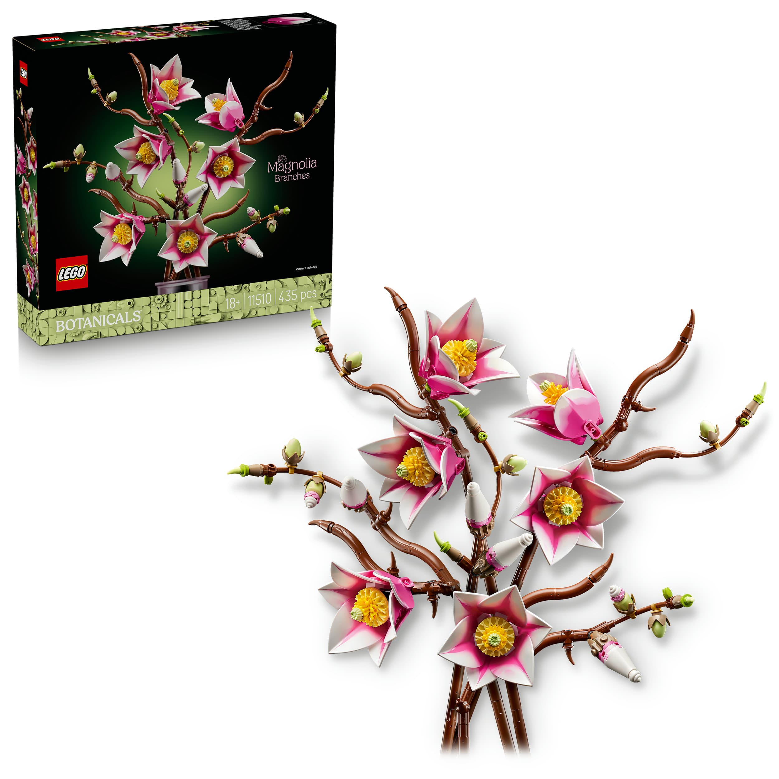 LEGO Botanicals 11510 Magnolienzweige, Deko Kunstpflanze zum Bauen