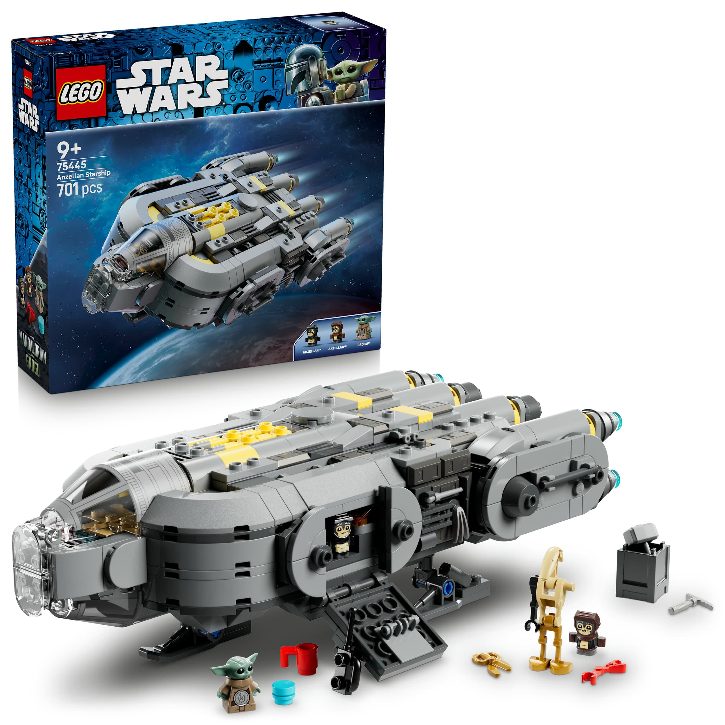 LEGO Star Wars 75445 Sternenschiff der Anzellaner, Modellbau für Kinder