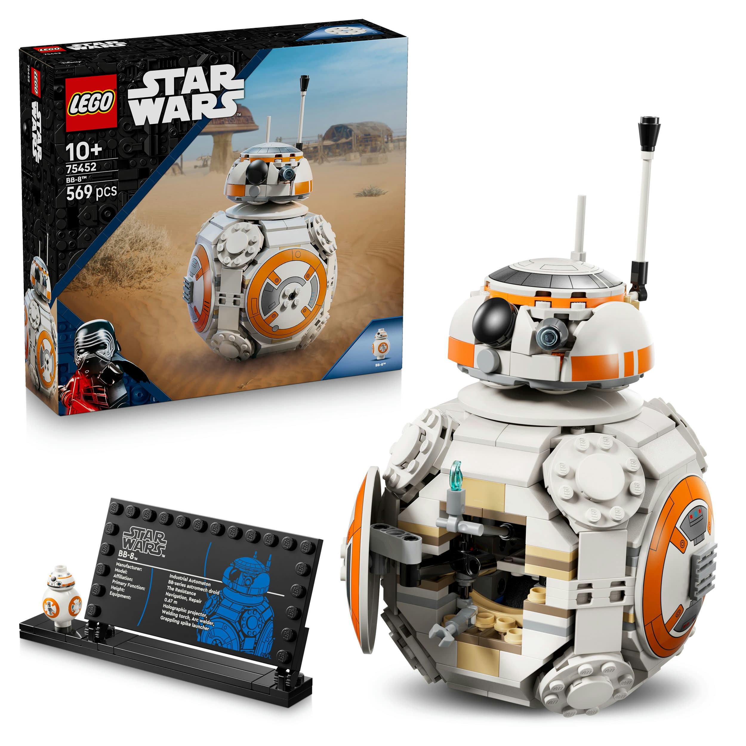 LEGO Star Wars 75452 Der Astromech-Droide BB-8, Spielzeug ab 10 Jahren