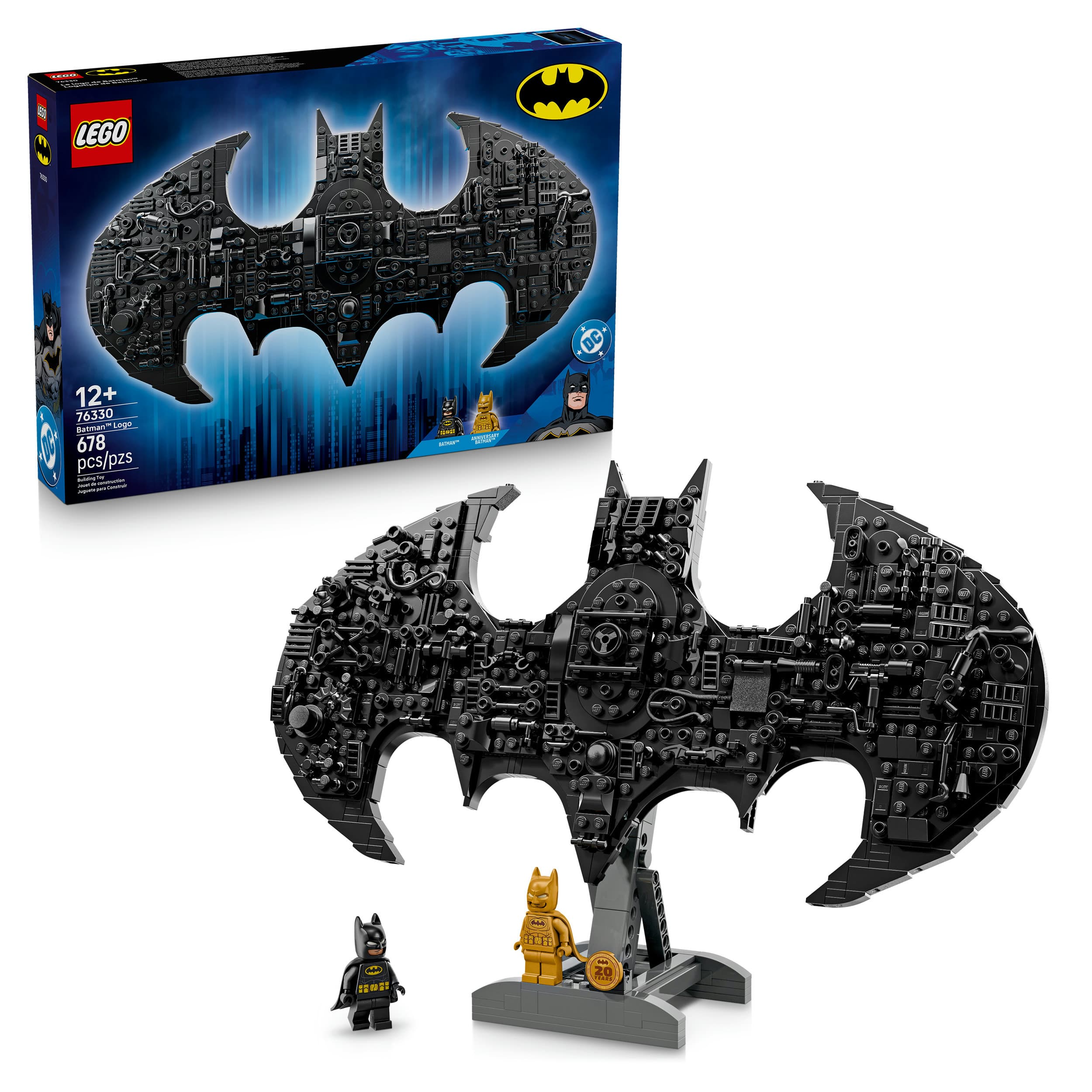LEGO DC Batman Logo, Superhelden-Spielzeug mit Minifiguren 76330