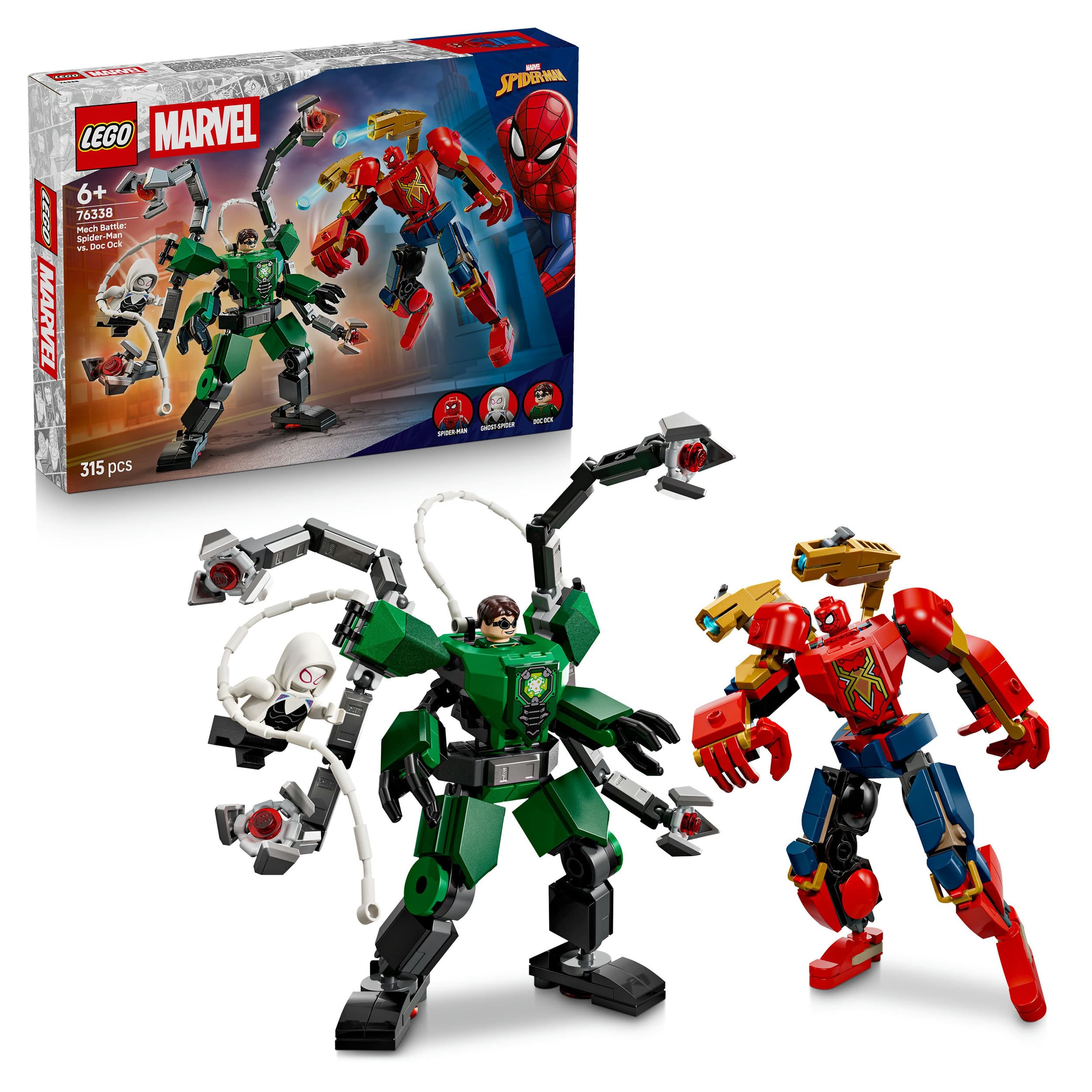 LEGO 76338 Marvel Mech-Duell: Spider-Man vs. Doc Ock, Superhelden Set