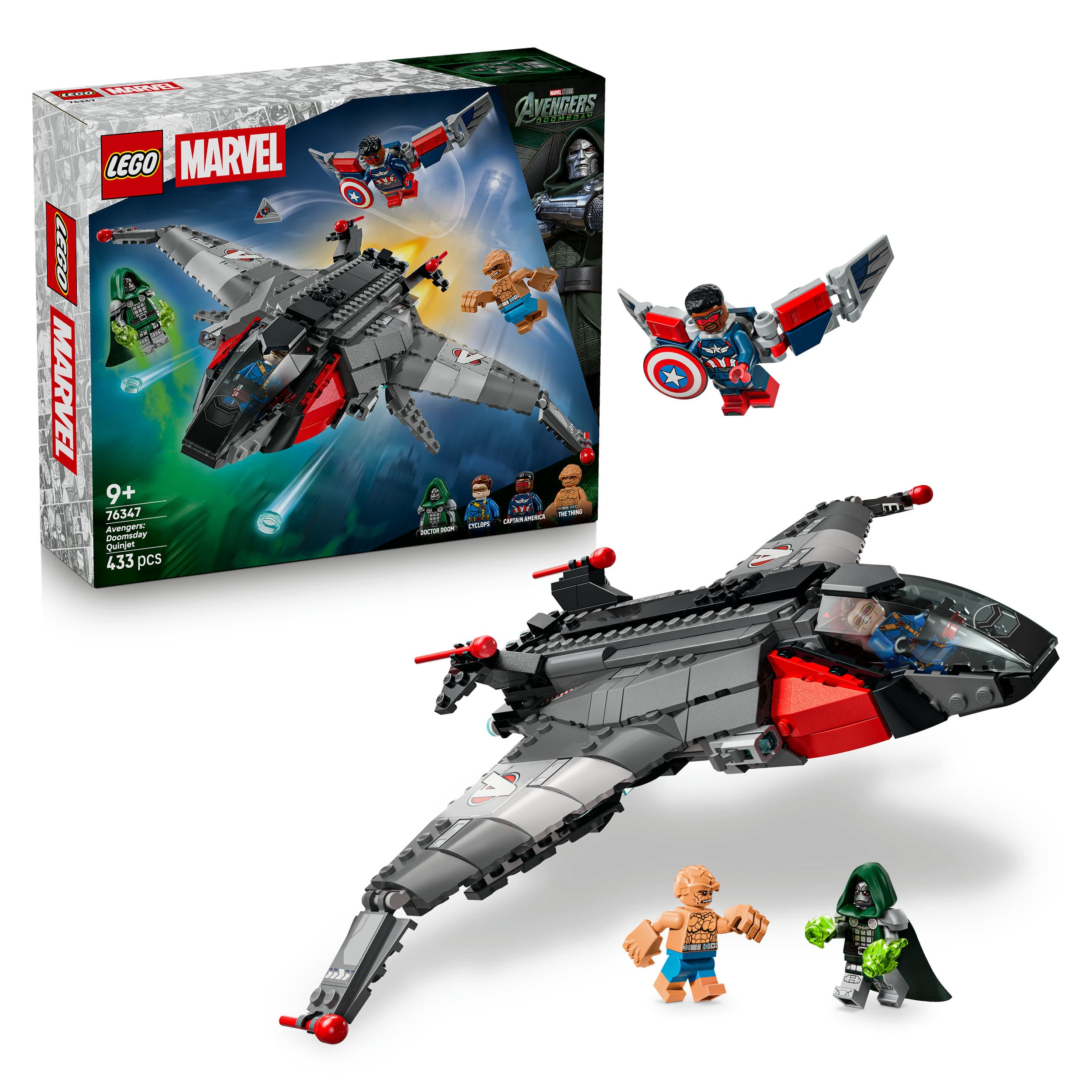 LEGO Marvel Avengers: Doomsday Quinjet Sammelbarer Modellbausatz 76347