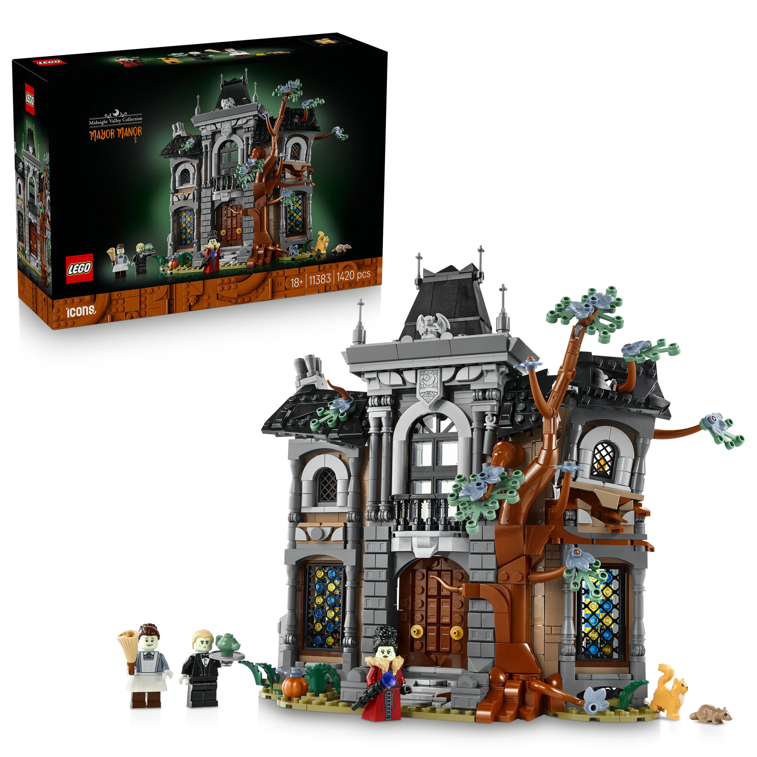 LEGO Icons Bürgermeistervilla Modellbausatz - gruselige Deko 11383