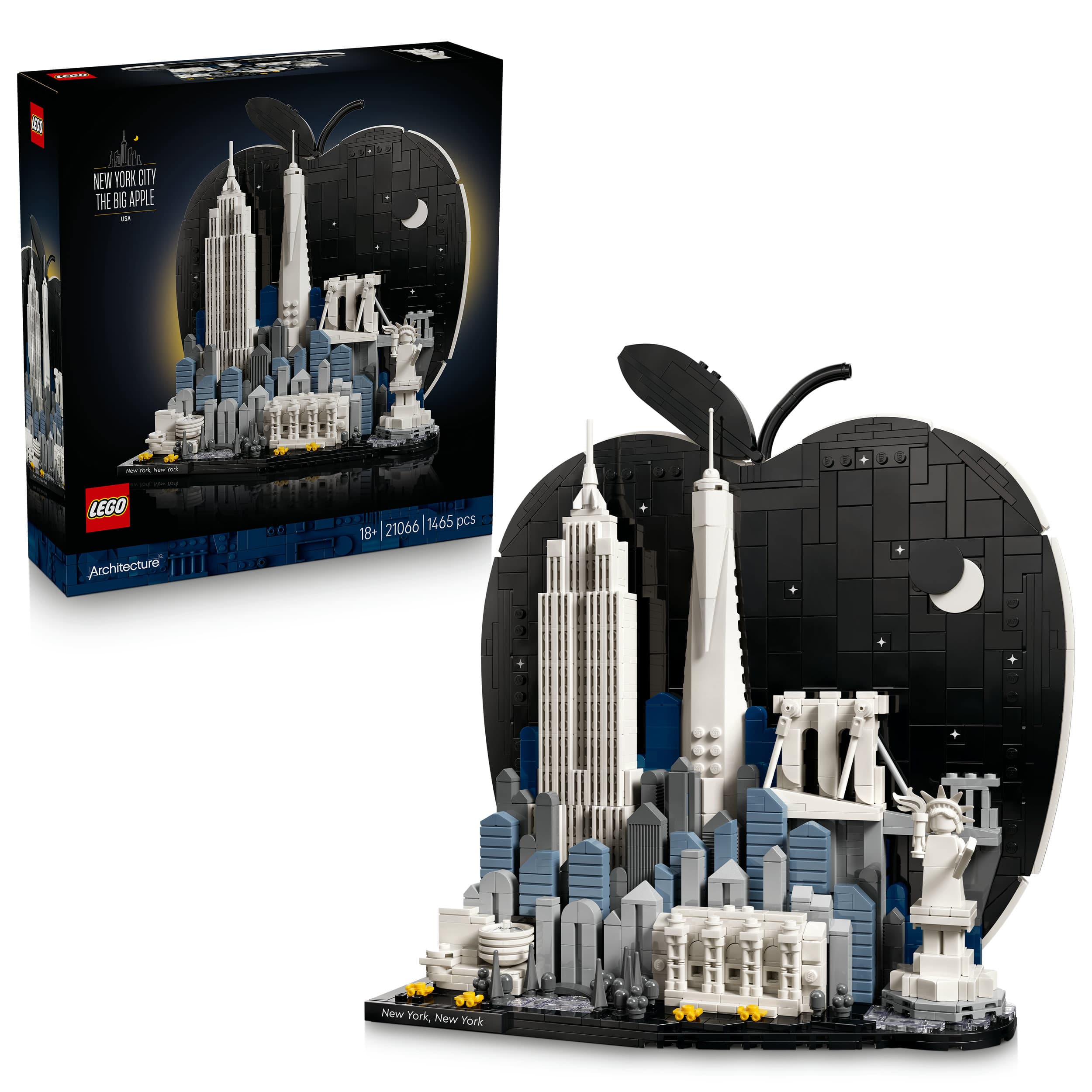 LEGO 21066 Architecture New York City – The Big Apple, Bauset, Zimmerdeko für Erwachsene