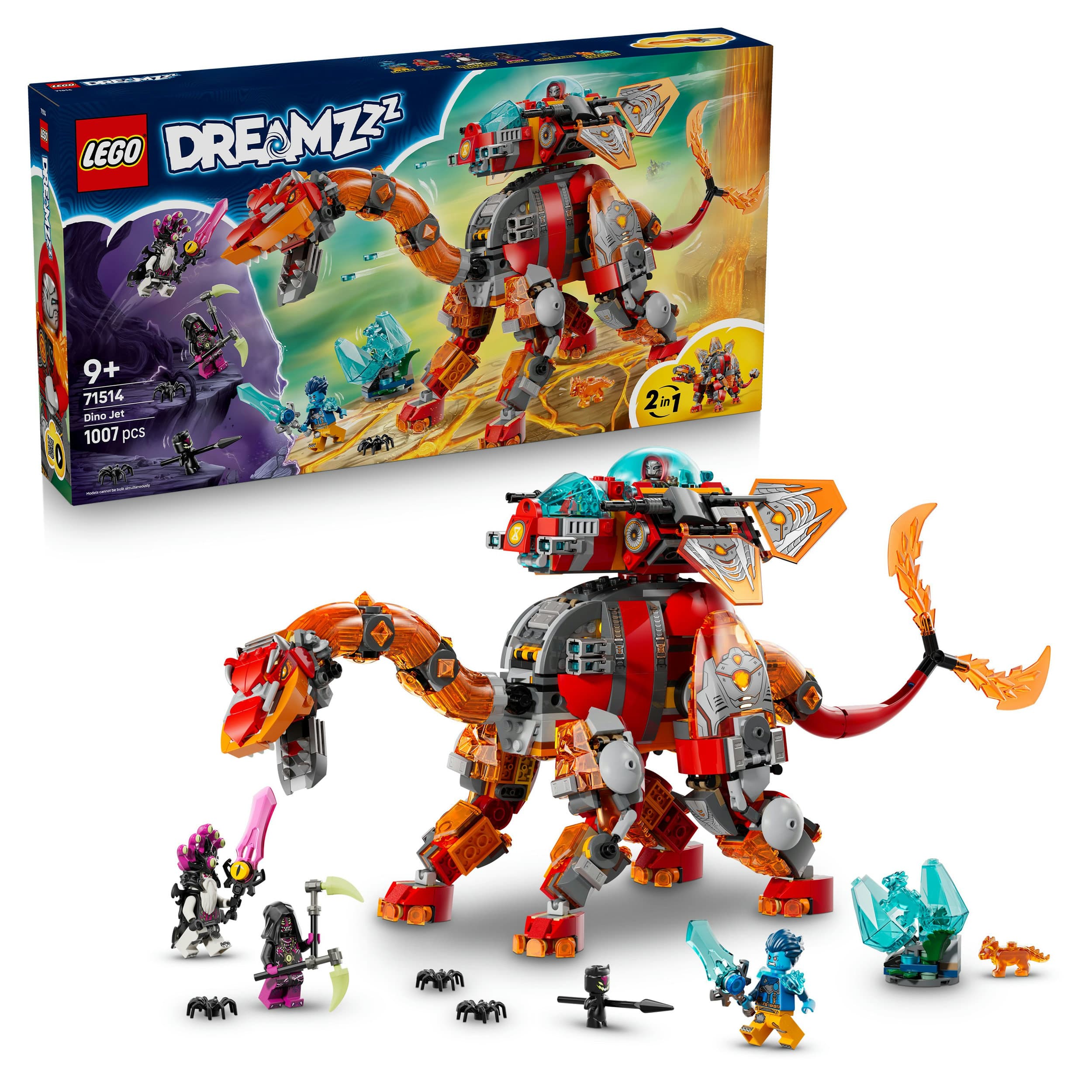 LEGO DREAMZzz 2in1 71514 Dino-Düsenflieger, Spielzeug mit Figuren ab 9
