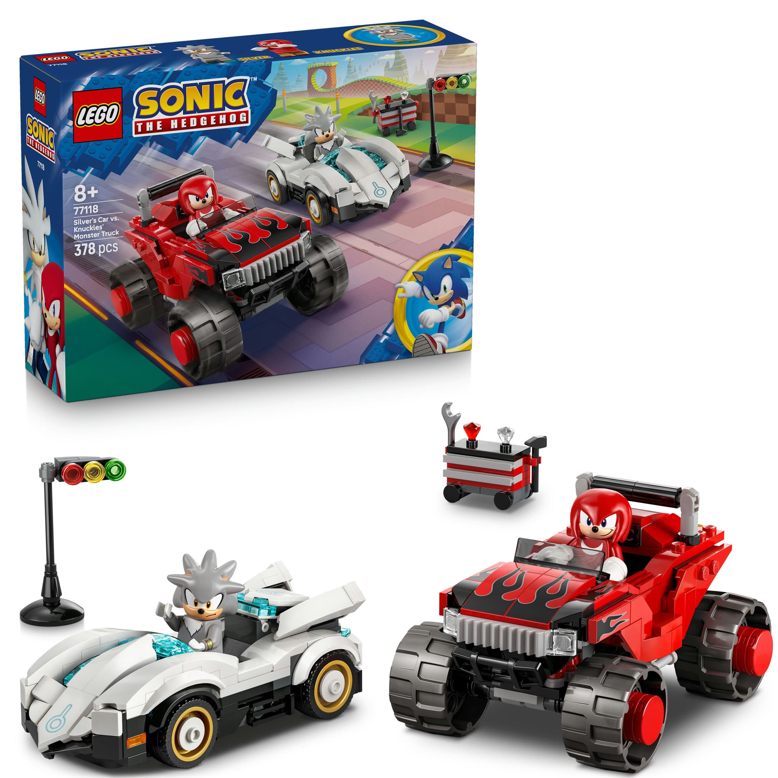 LEGO Sonic the Hedgehog 77118 Silvers Auto vs. Knuckles’ Monstertruck