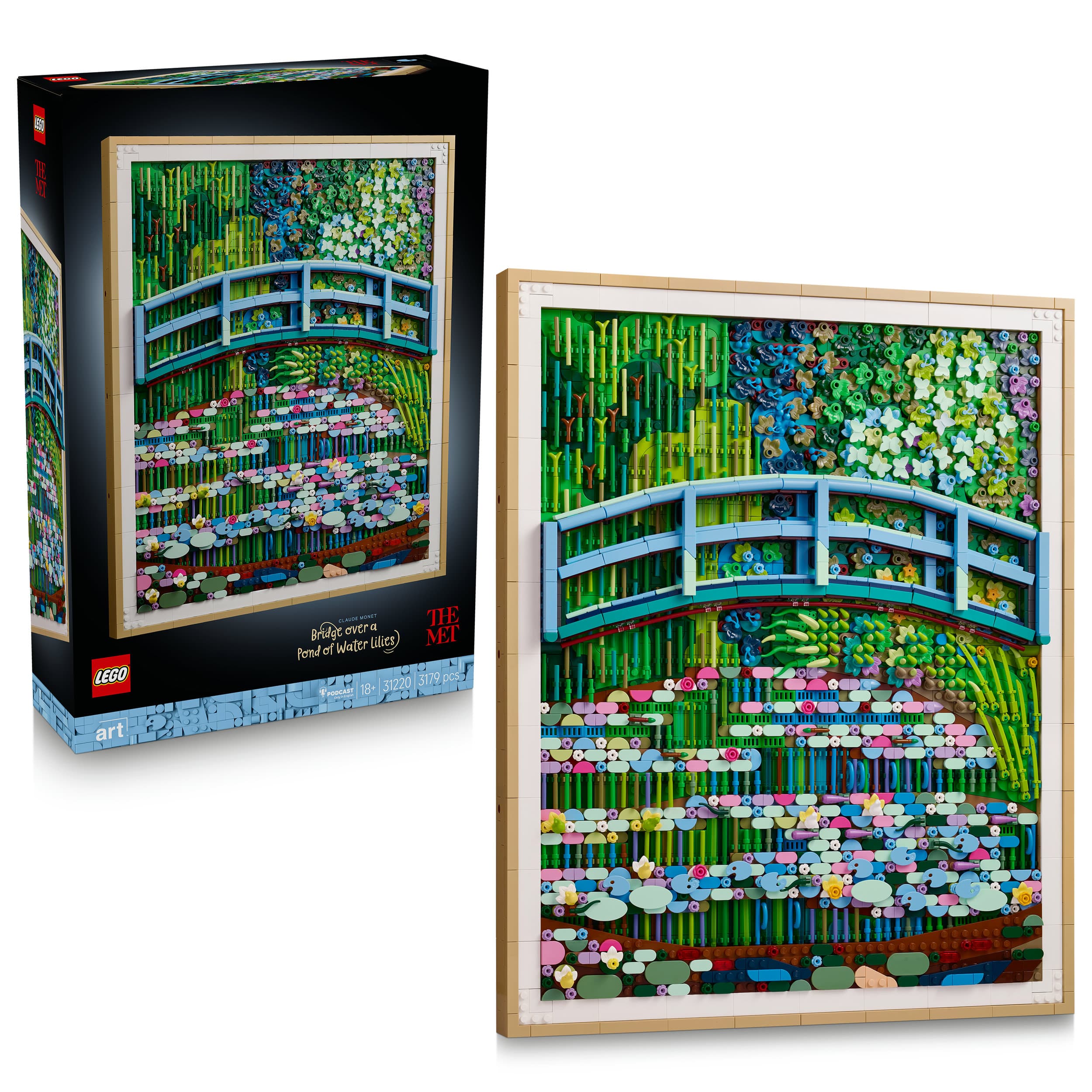 LEGO Art 31220 Claude Monet – Brücke über einen Seerosenteich, Wandkunst