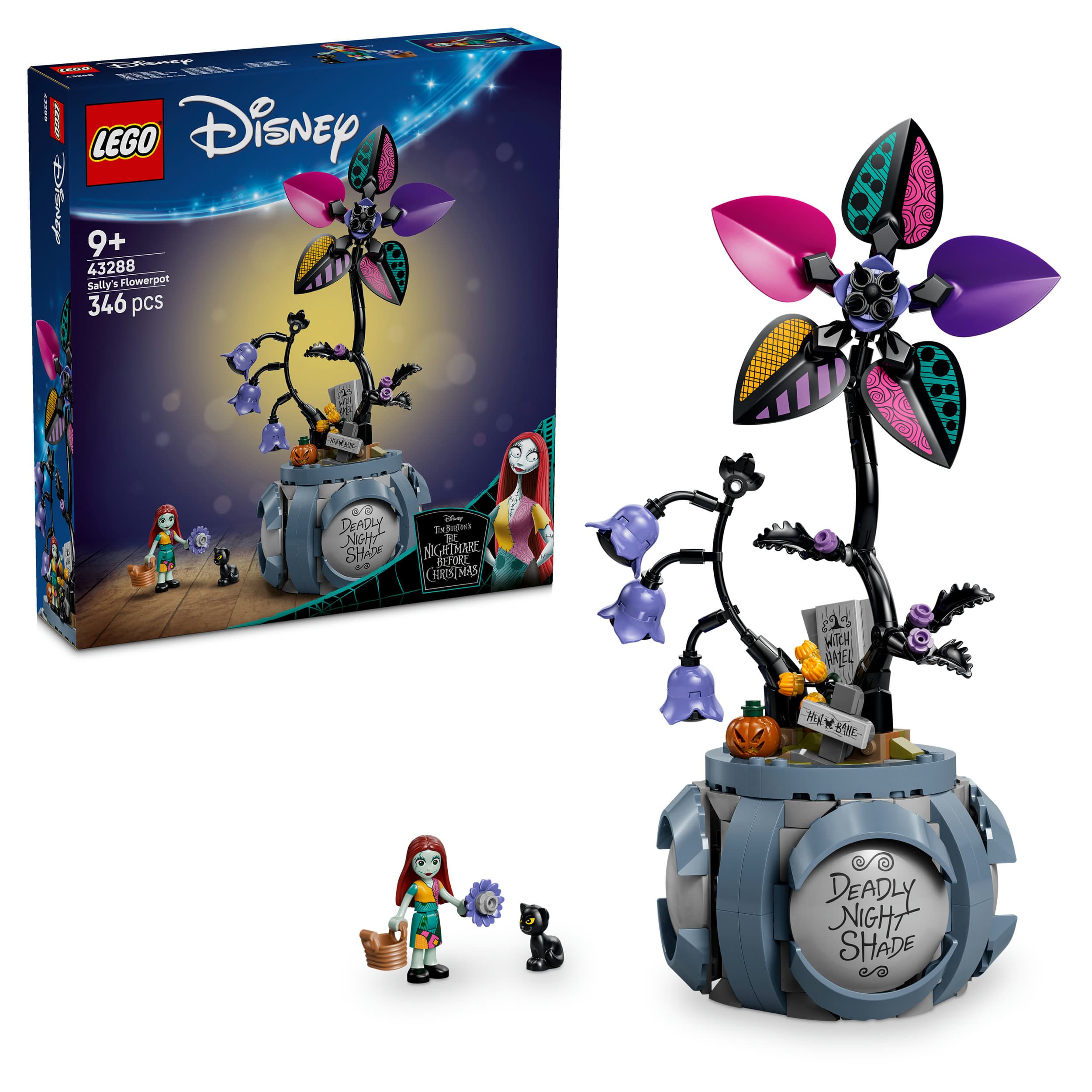 LEGO Disney 43288 Sallys Blumentopf, DIY Kunstblumen Deko Bastelset