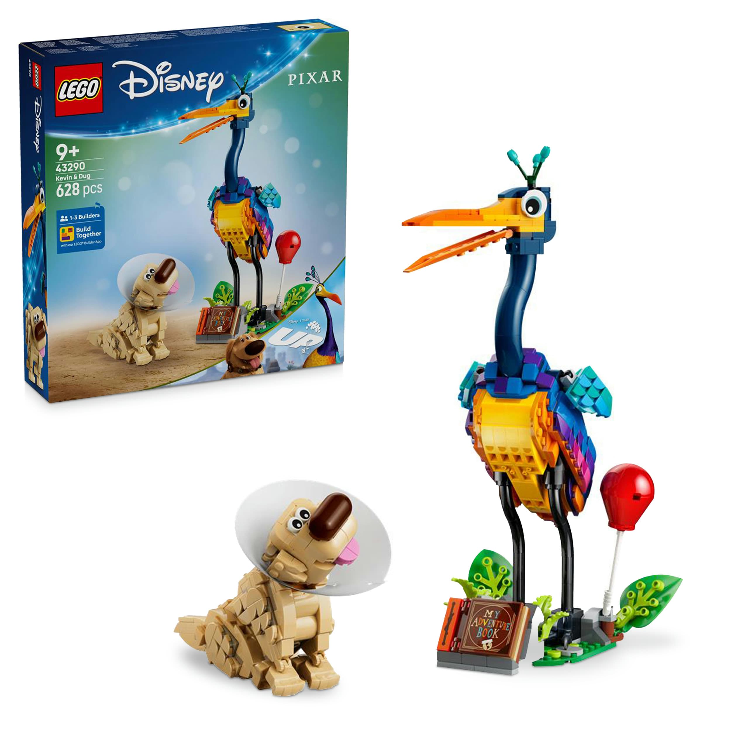 LEGO Disney and Pixar 43290 Kevin und Dug, Spielzeug Golden Retriever