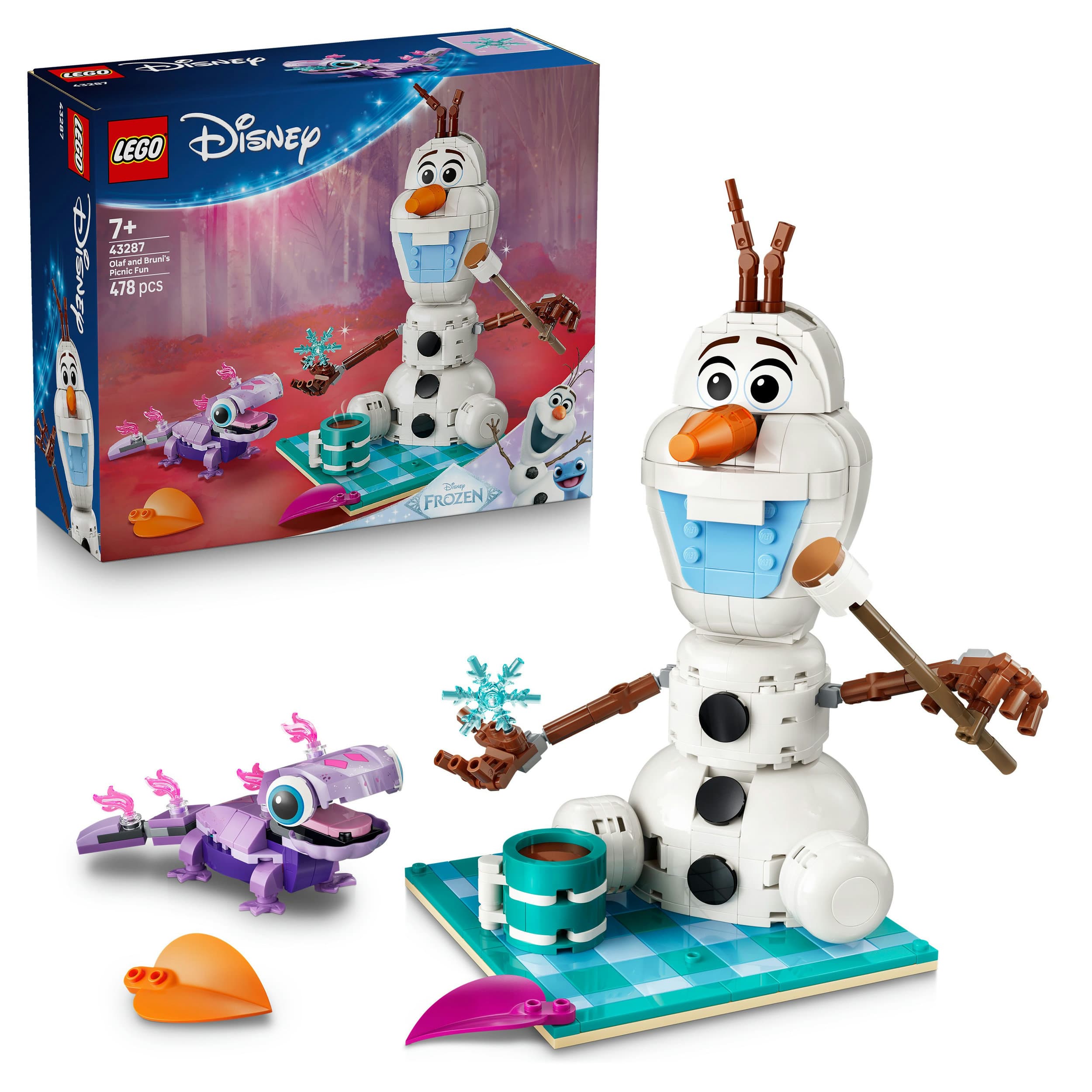 LEGO ǀ Disney Frozen 43287 Picknickspaß mit Olaf und Bruni, Spielzeug