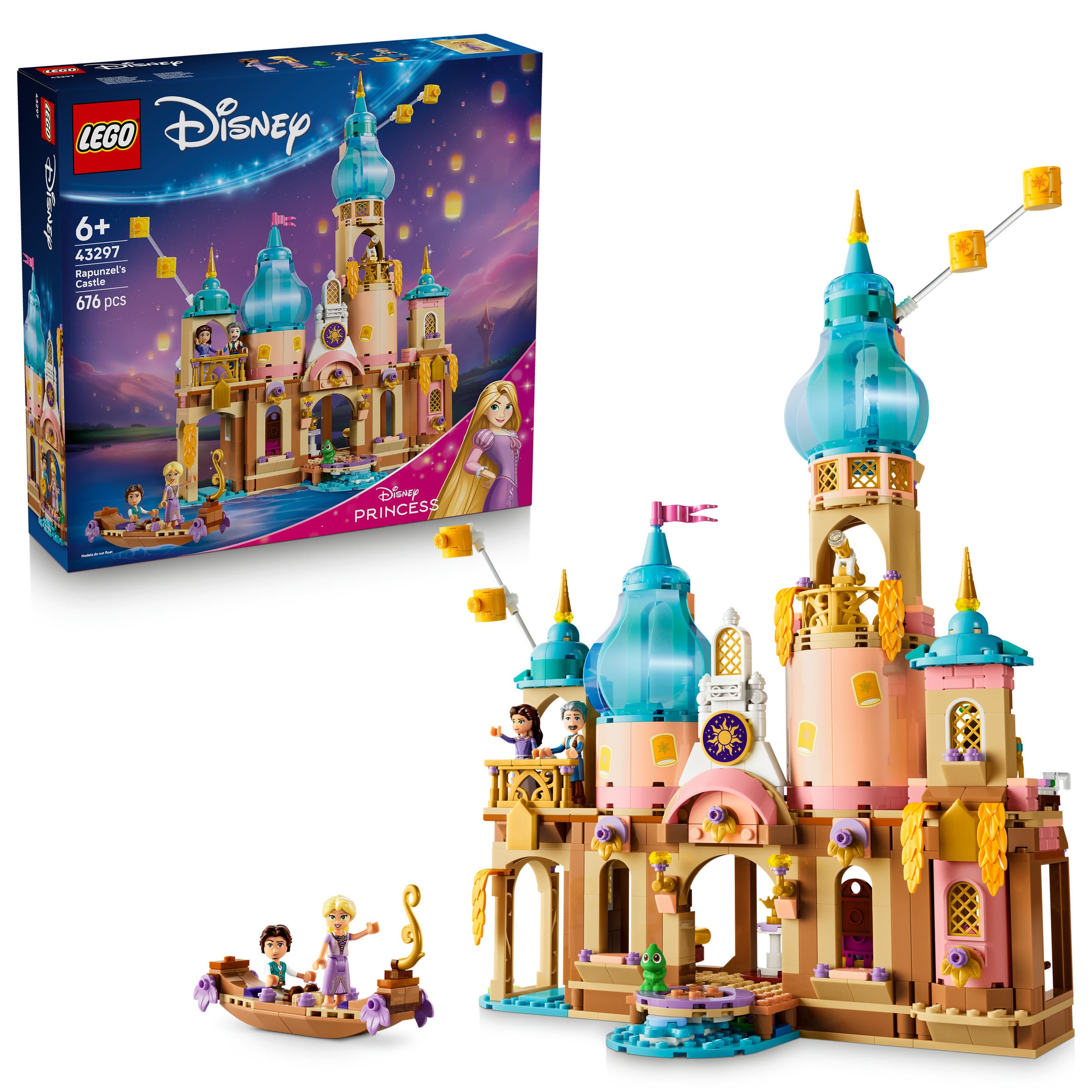 LEGO ǀ Disney Princess 43297 Rapunzels Schloss, Bauset für Kinder ab 6 Jahren