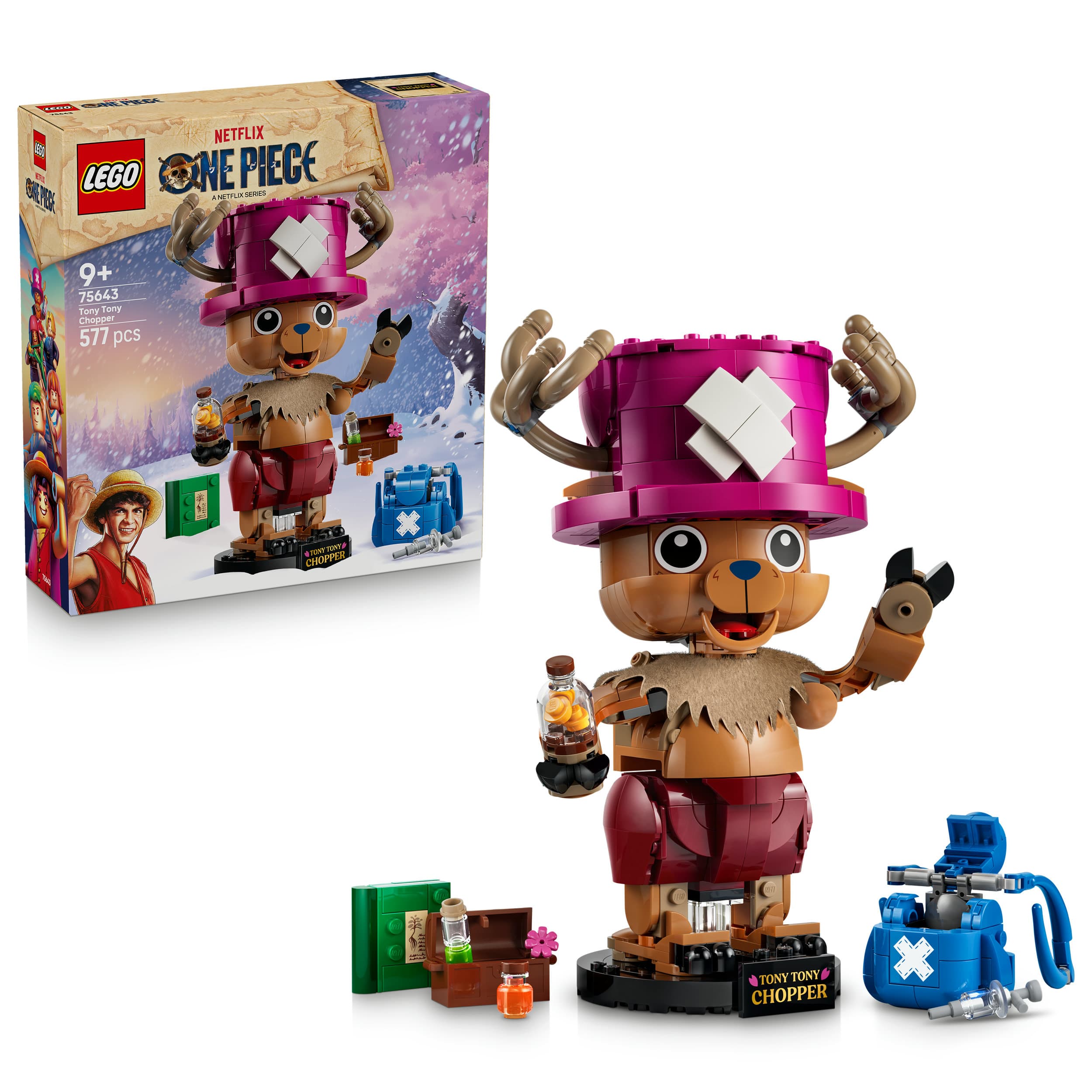LEGO ONE PIECE 75643 Tony Tony Chopper, Spielzeug ab 9 mit Figur