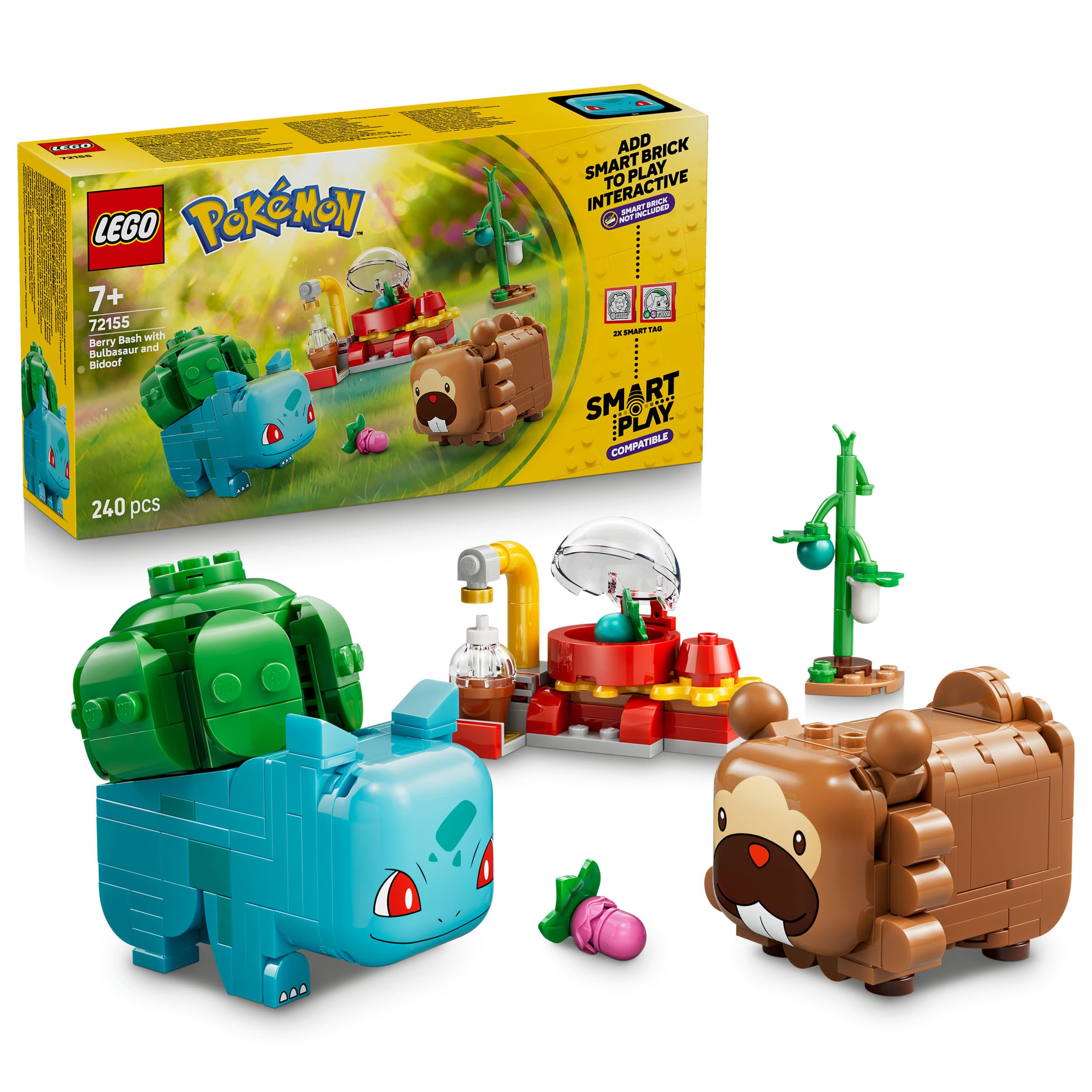 LEGO Pokémon SMART Play: Beerenfete mit Bisasam und Bidiza kompatibles Set 72155