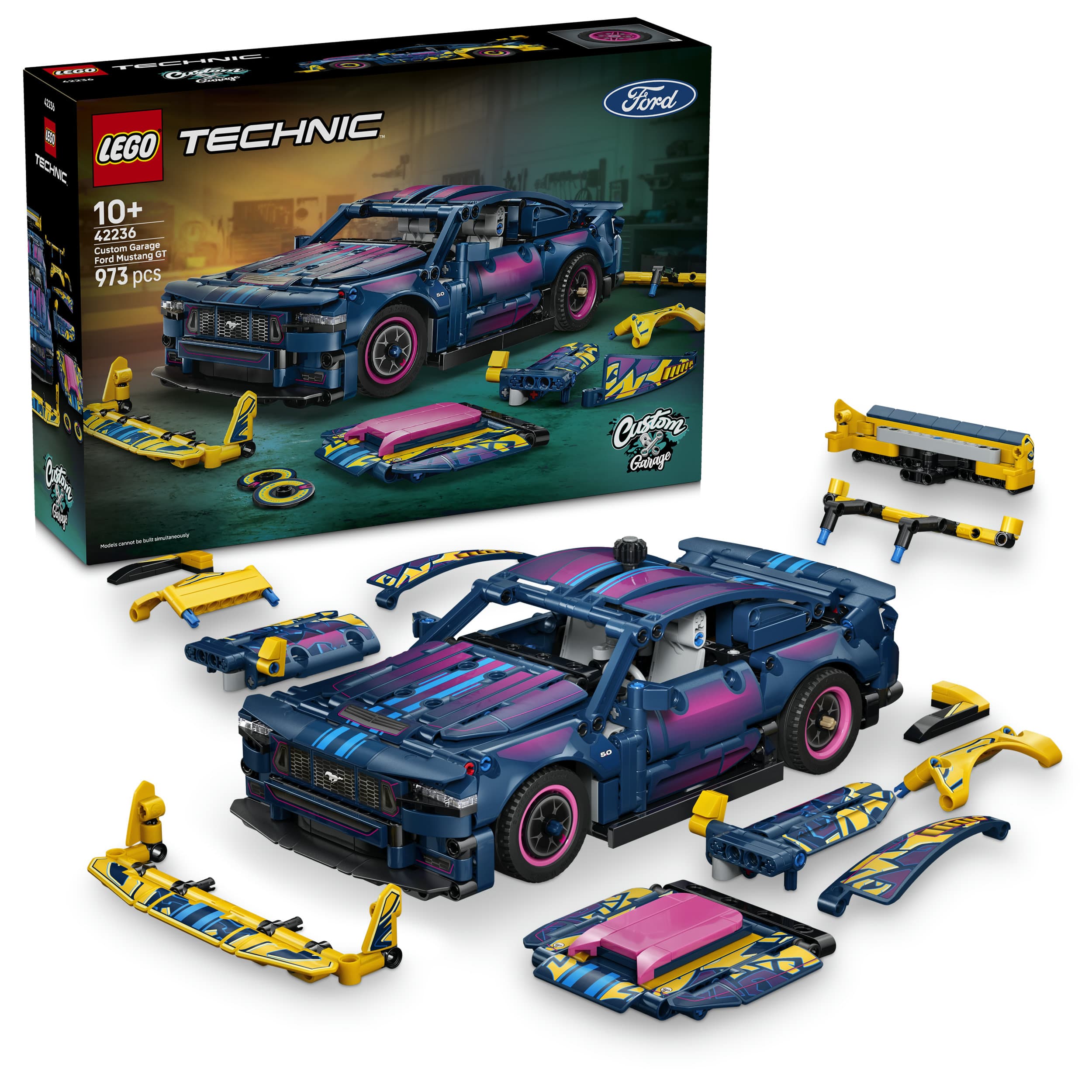 LEGO Technic 42236 Ford Mustang GT Auto aus der Tuning-Werkstatt, anpassbares Spielzeugauto