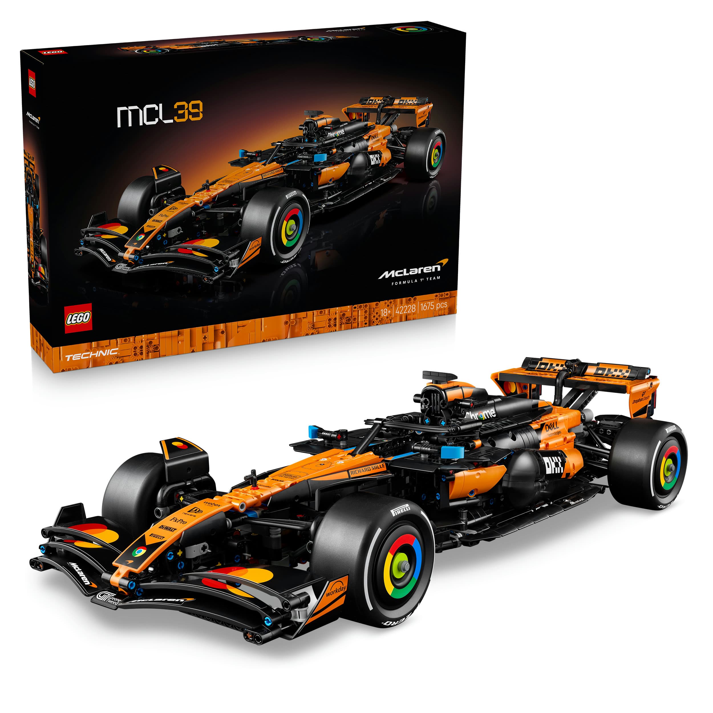 LEGO Technic 42228 McLaren MCL39 F1 Rennwagen, Formel 1 Modellauto