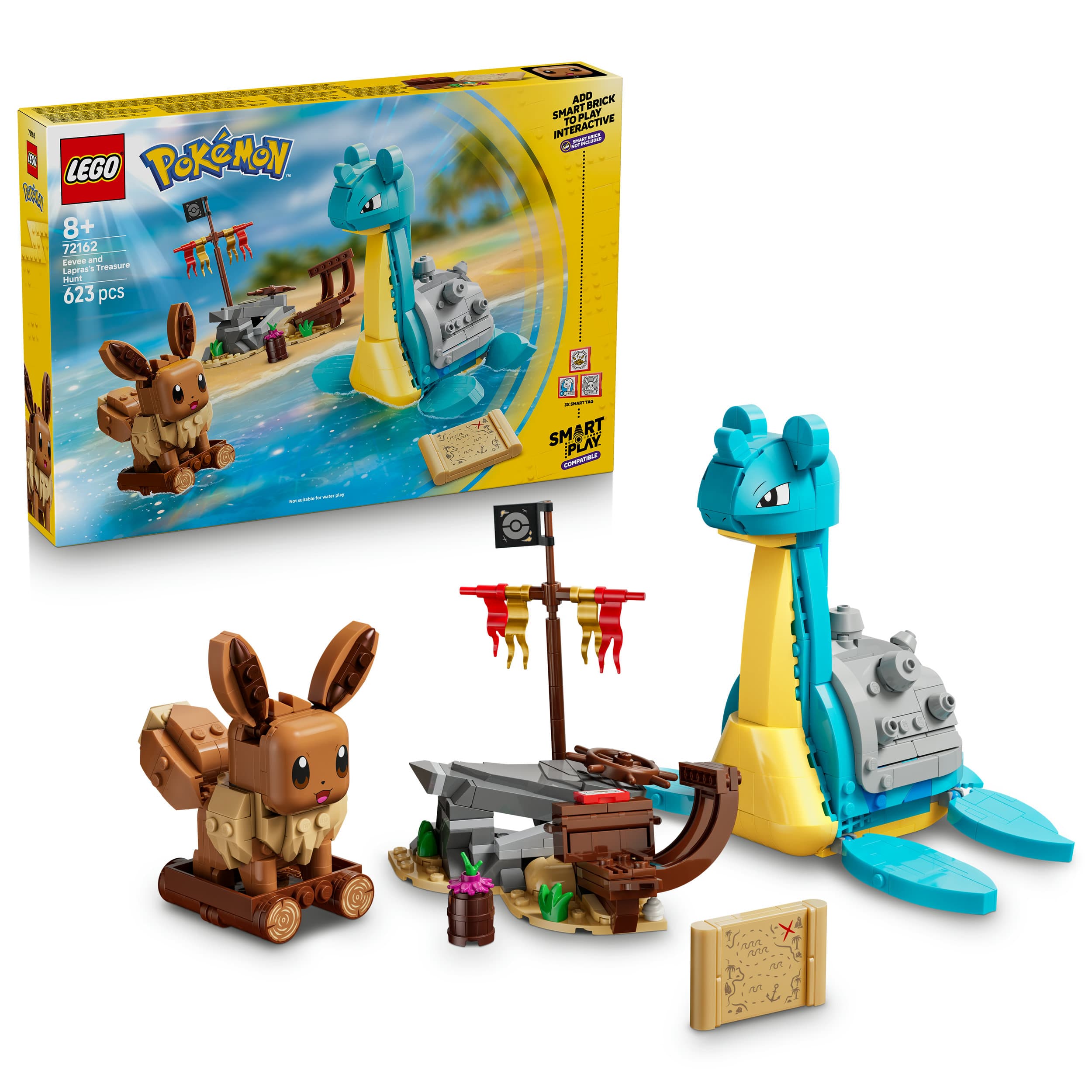 LEGO Pokémon SMART Play: Evoli und Lapras auf Schatzsuche kompatibles Set 72162