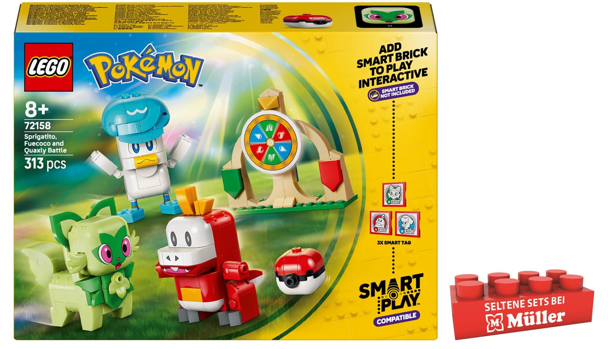 LEGO Pokémon SMART Play: Showdown mit Felori, Krokel und Kwaks kompatibles Set 72158