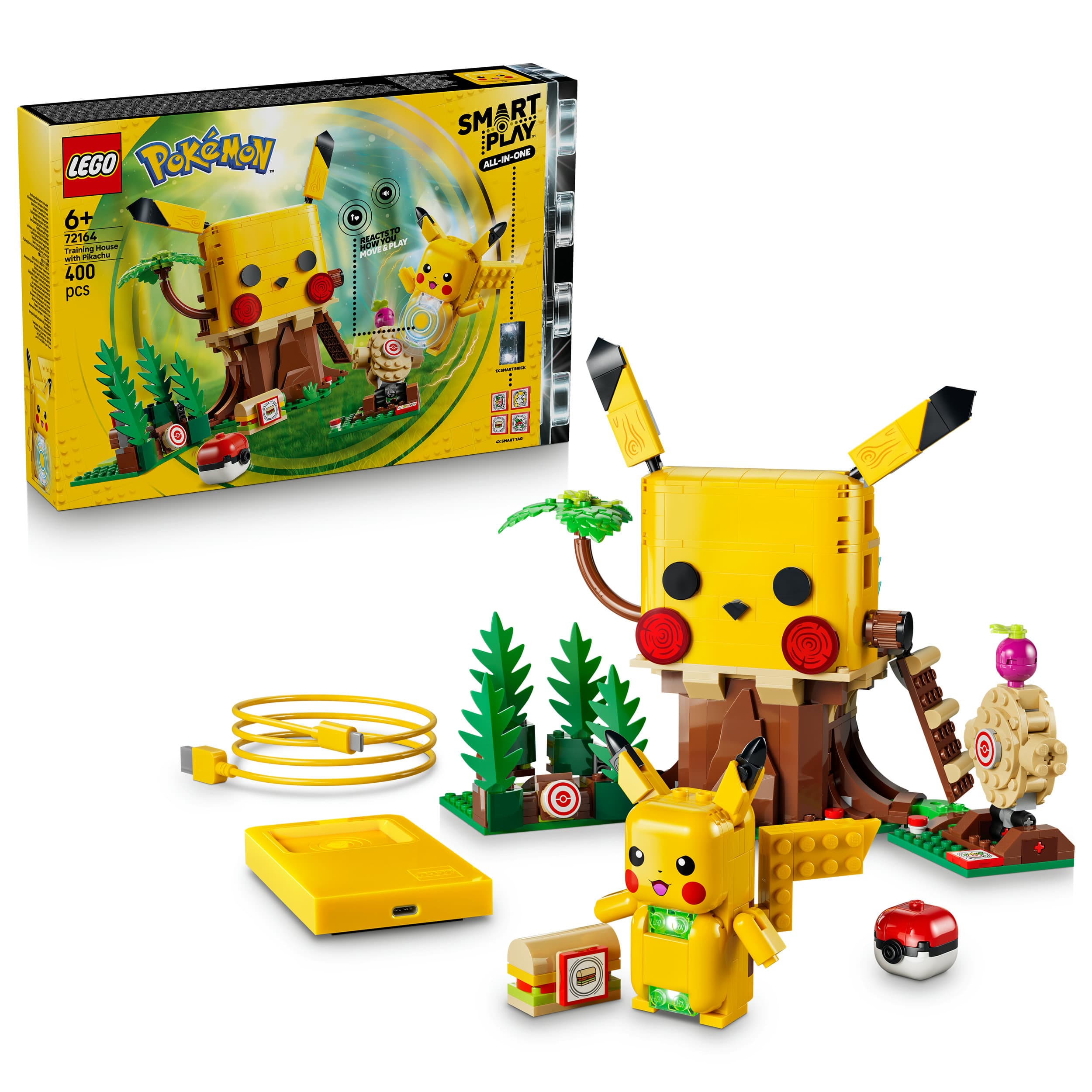 LEGO Pokémon: SMART Play: Trainingshaus mit Pikachu All-in-1 Set 72164