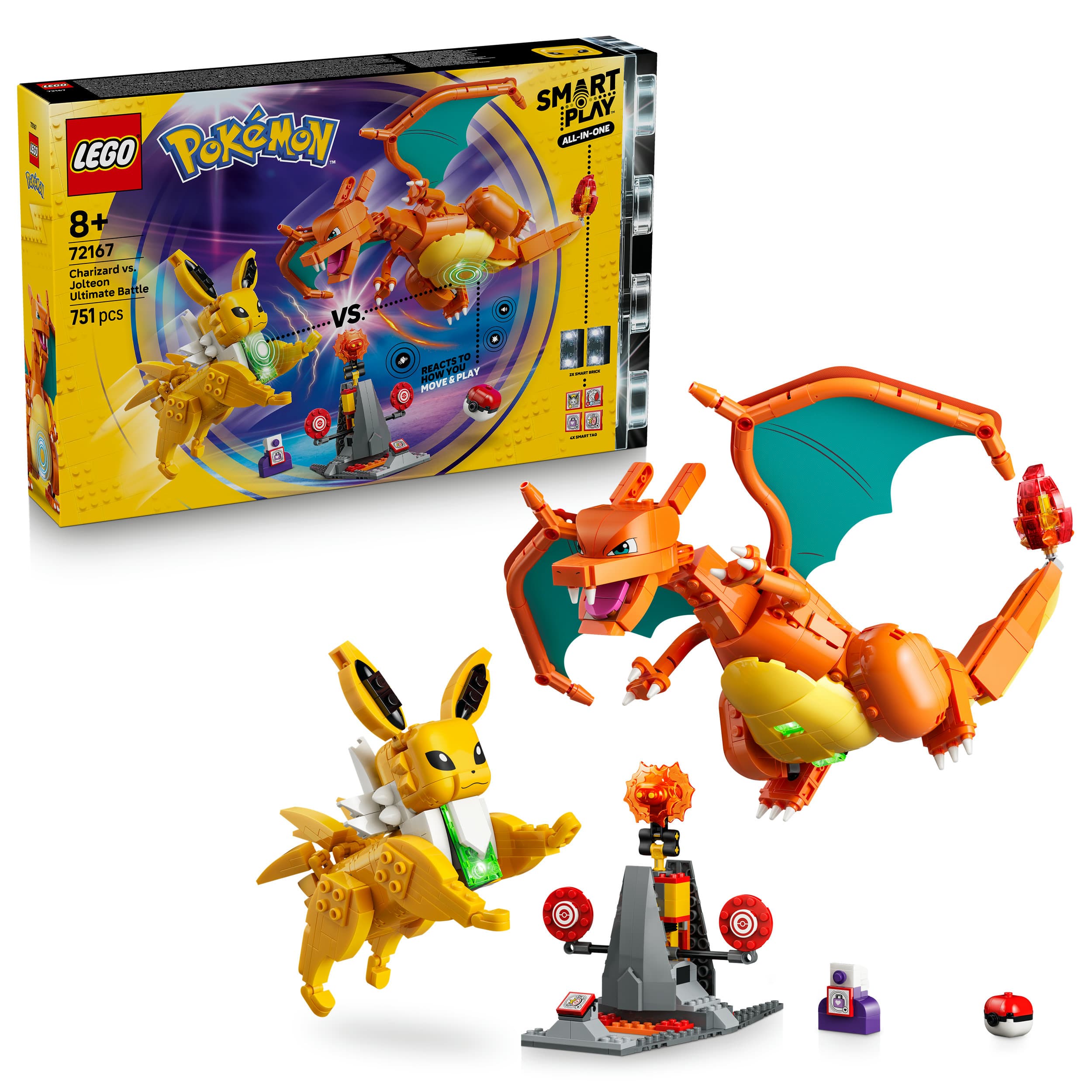 LEGO Pokémon SMART Play: Ultimativer Showdown zwischen Glurak und Blitza All-in-1 Set 72167