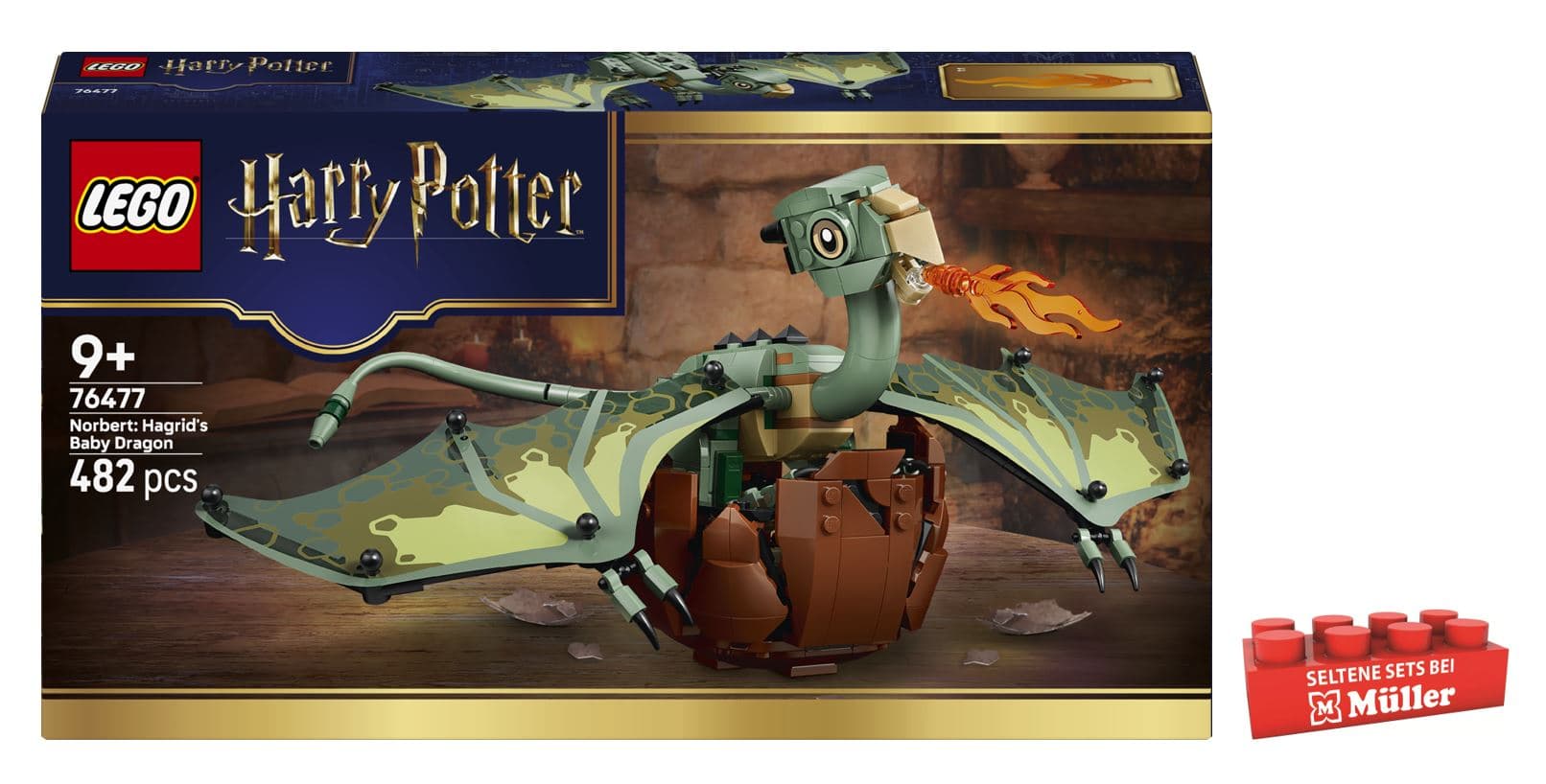 LEGO Harry Potter 76477 Norbert: Hagrids Baby-Drache, Spielzeug ab 9