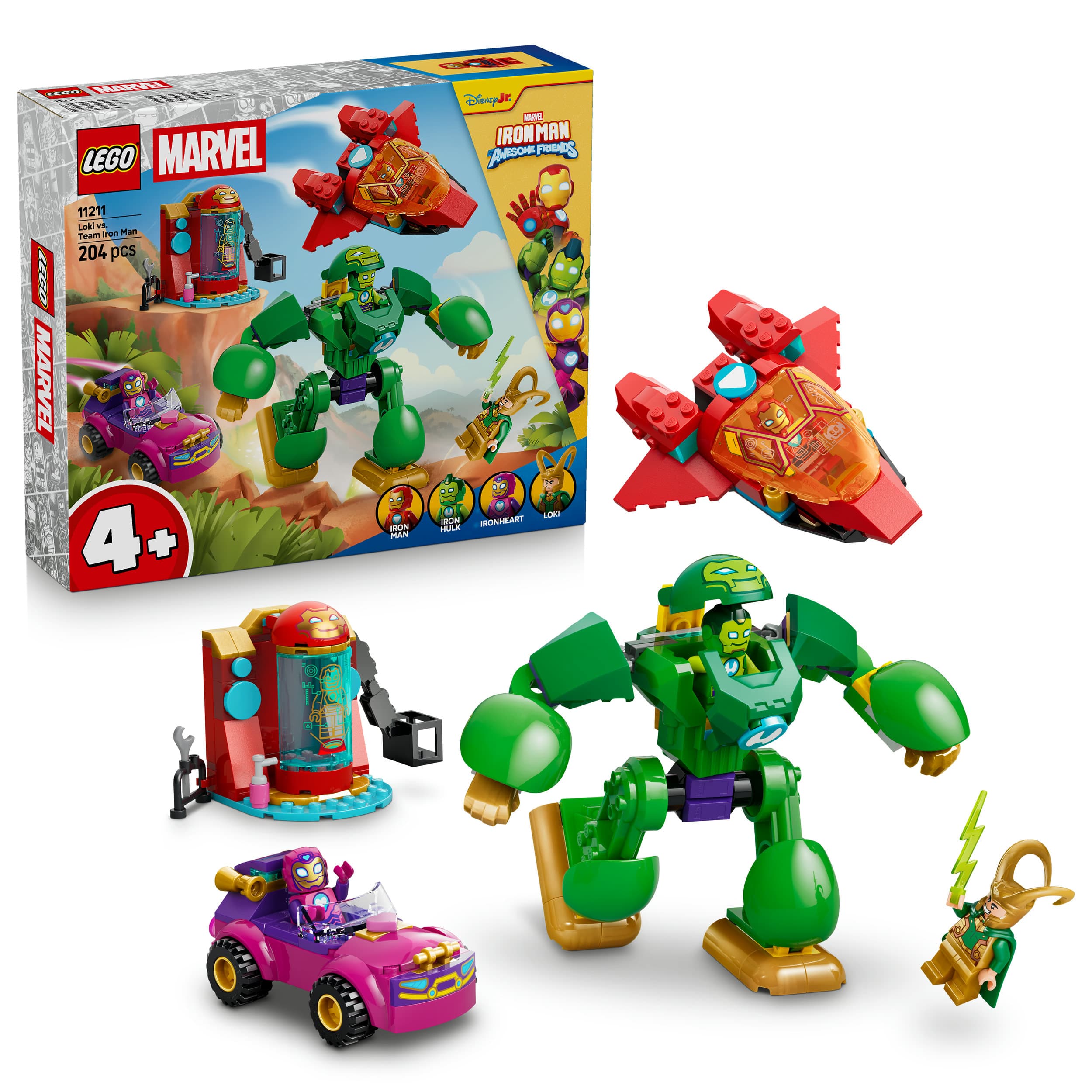 LEGO ǀ Marvel 11211 Iron Man und Seine Fantastischen Freunde Loki vs. Team Iron Man