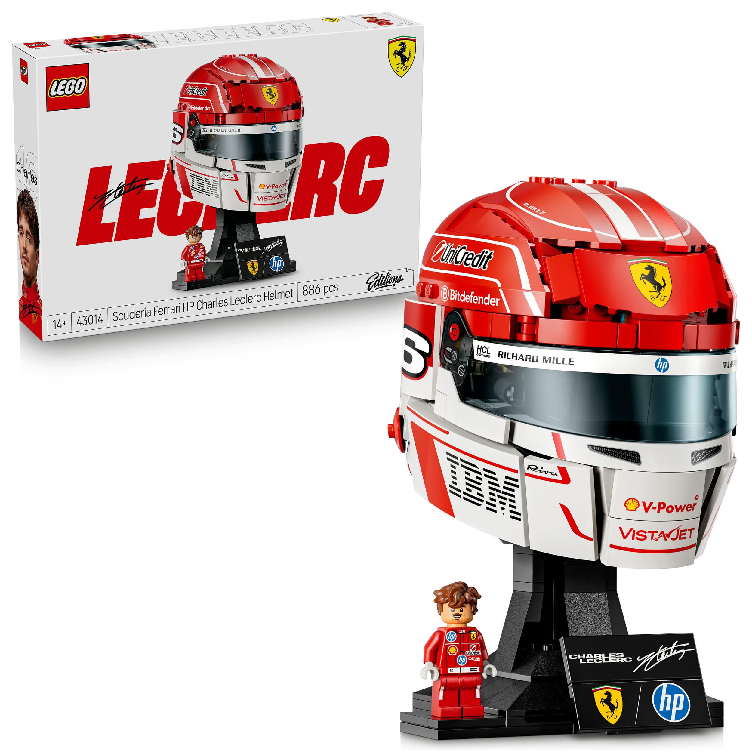 LEGO Editions 43014 Scuderia Ferrari HP Charles Leclerc Helm, Formel 1