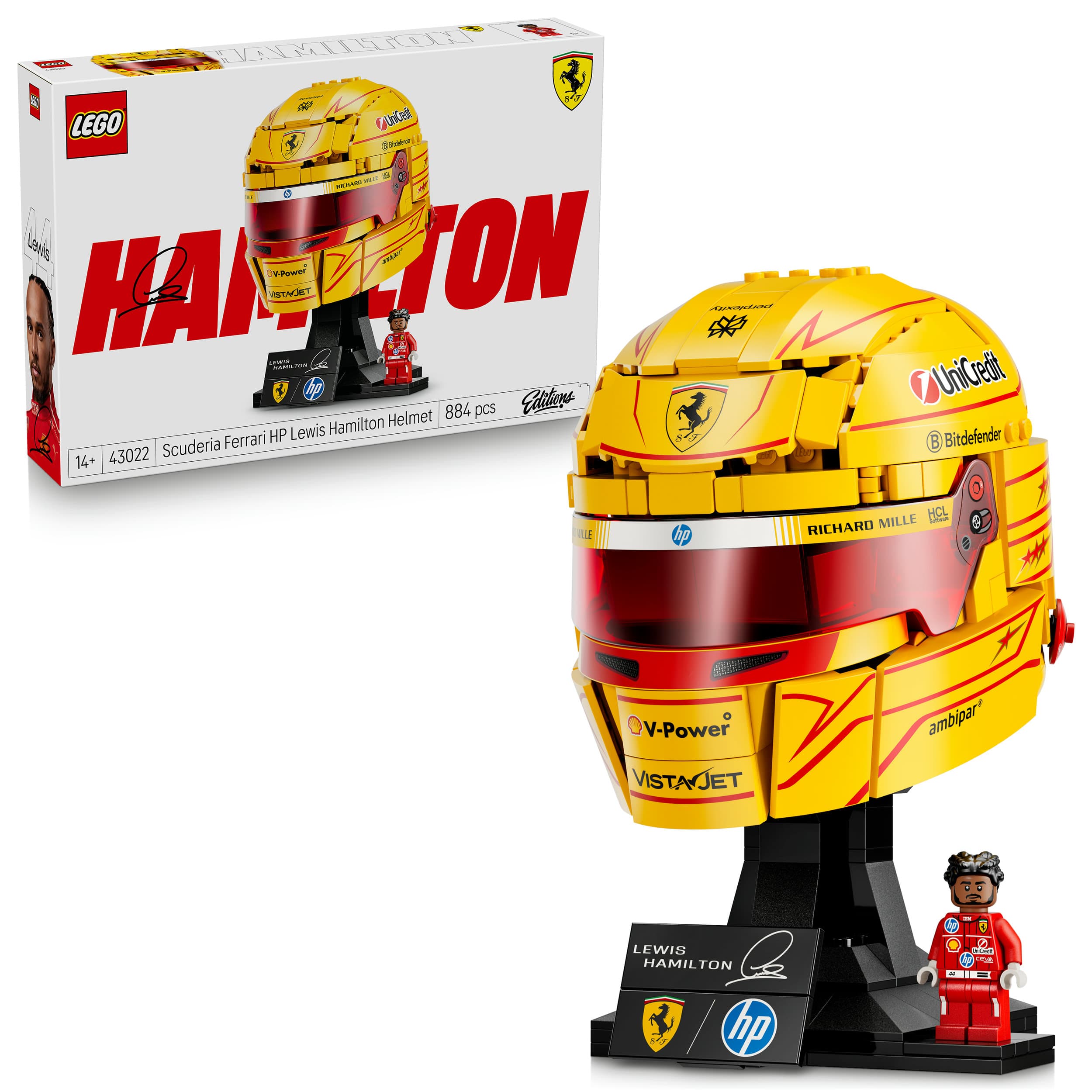 LEGO Editions 43022 Scuderia Ferrari HP Lewis Hamilton Helm, Formel 1