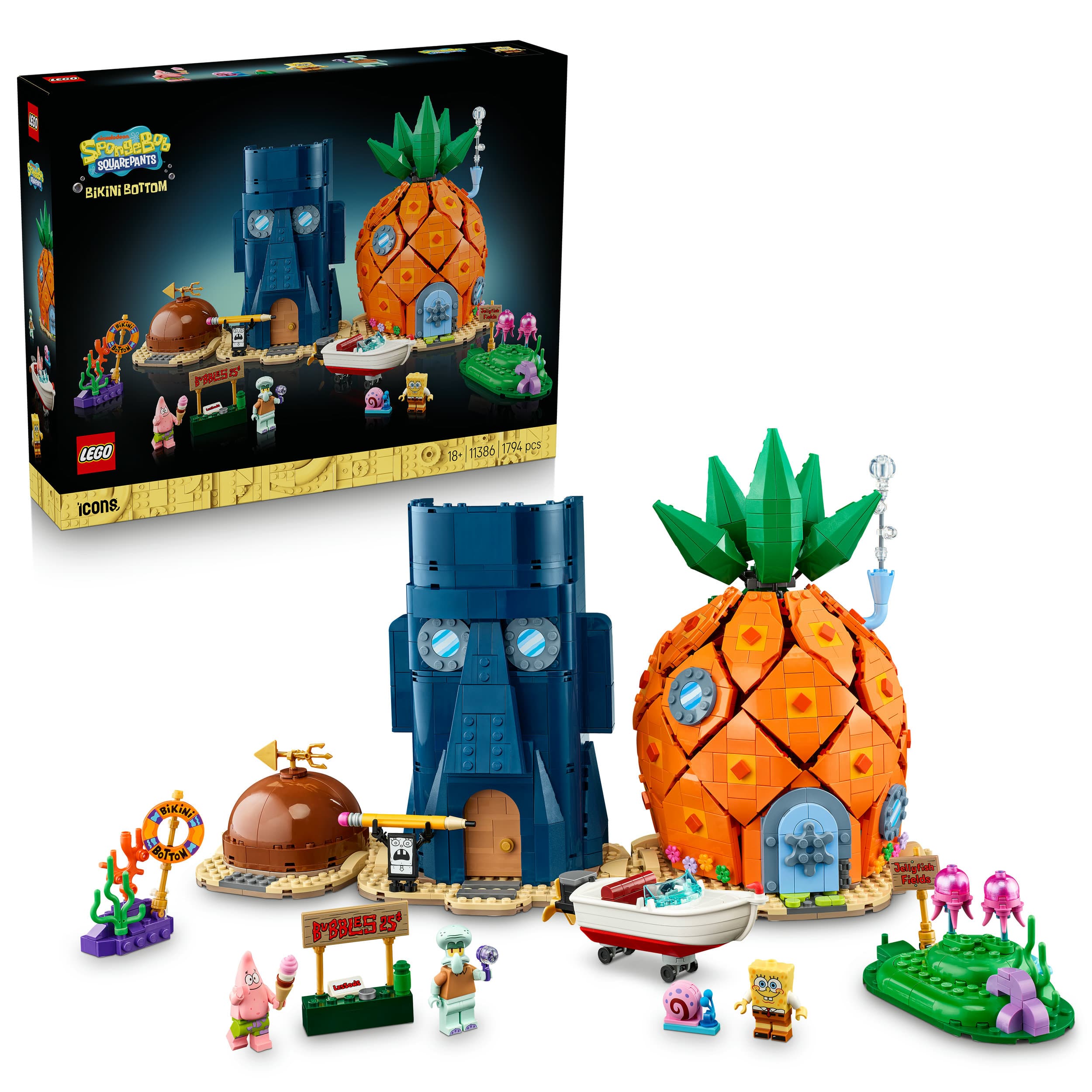 LEGO Icons SpongeBob Schwammkopf: Bikini Bottom Modellbausatz 11386