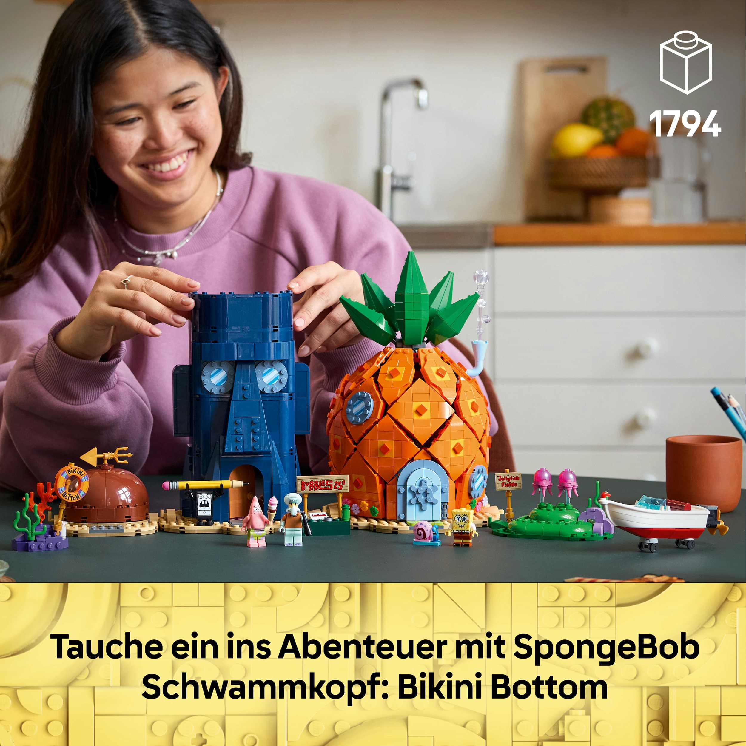 LEGO Icons SpongeBob Schwammkopf: Bikini Bottom Modellbausatz 11386